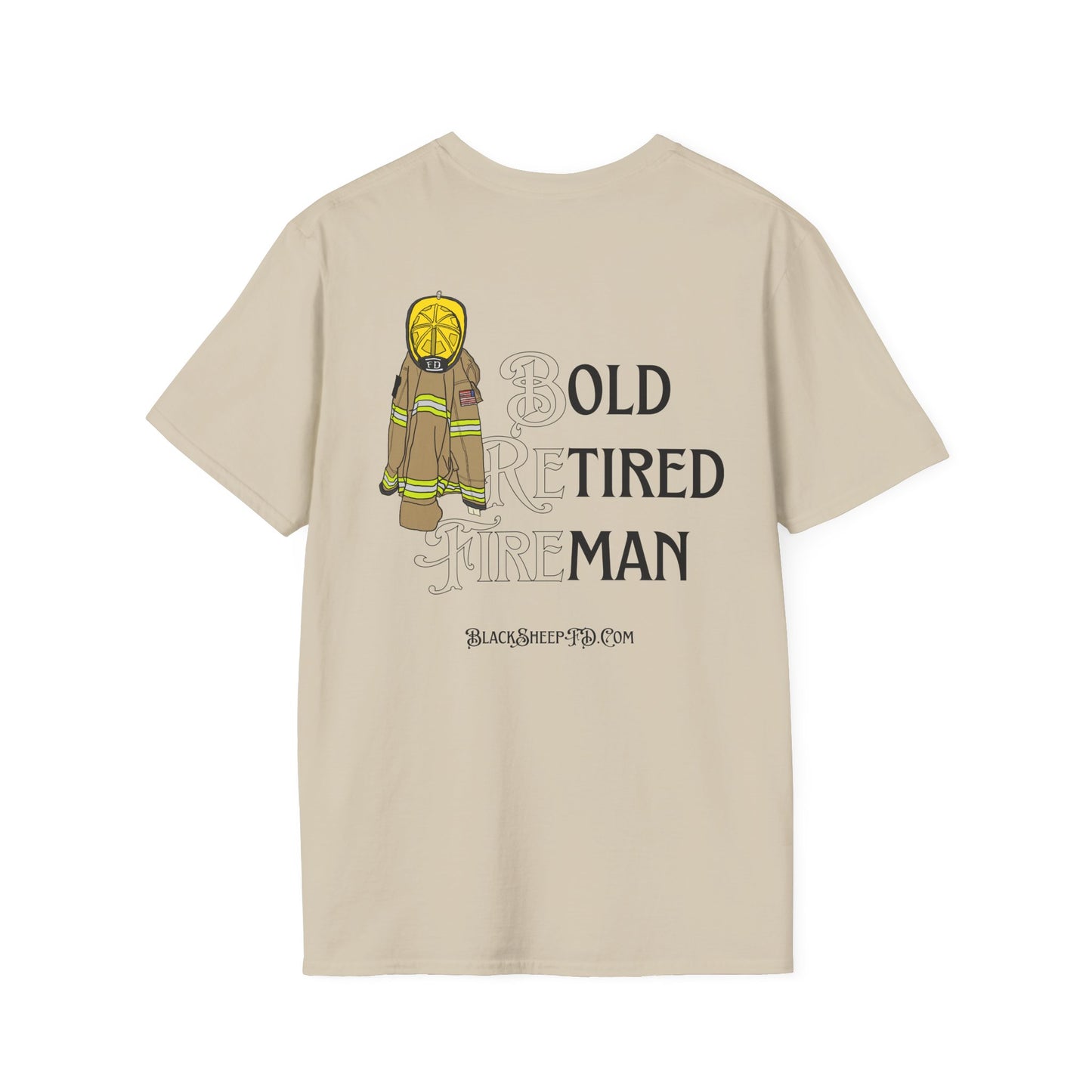 Bold Retired Fireman - Old Tired Man Graphic Tee