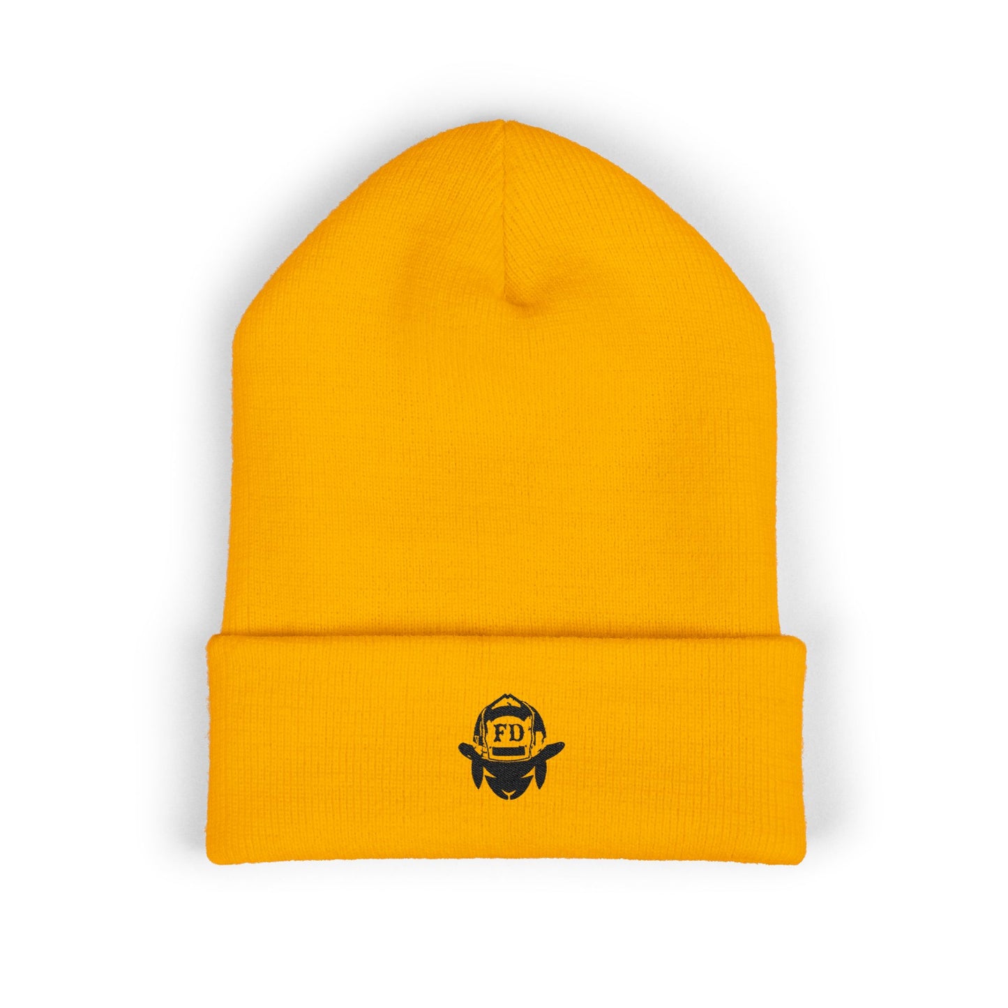 Embroidered "Black Sheep FD" Logo Cuffed Beanie — Minimal Streetwear Knit Hat