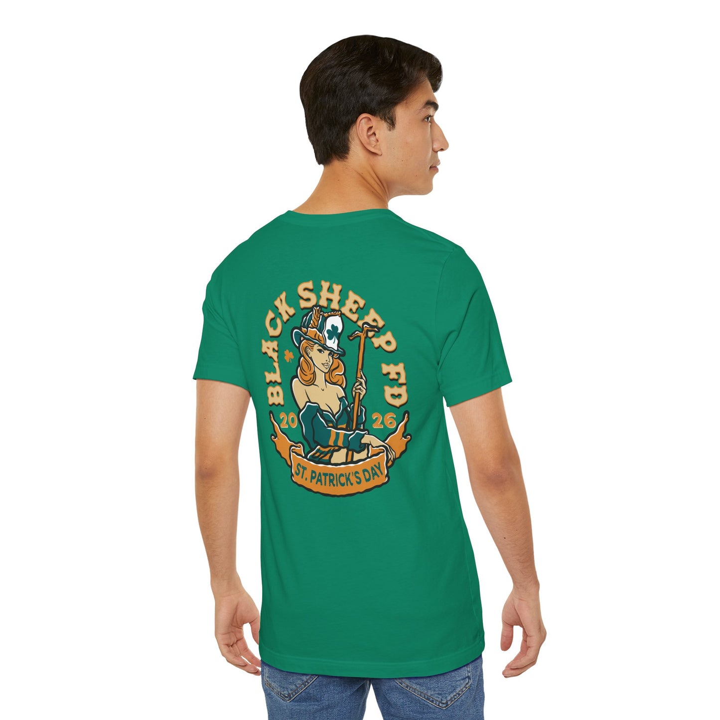 St. Patrick's Day Black Sheep Tee – Retro Lucky Pinup Graphic Shirt