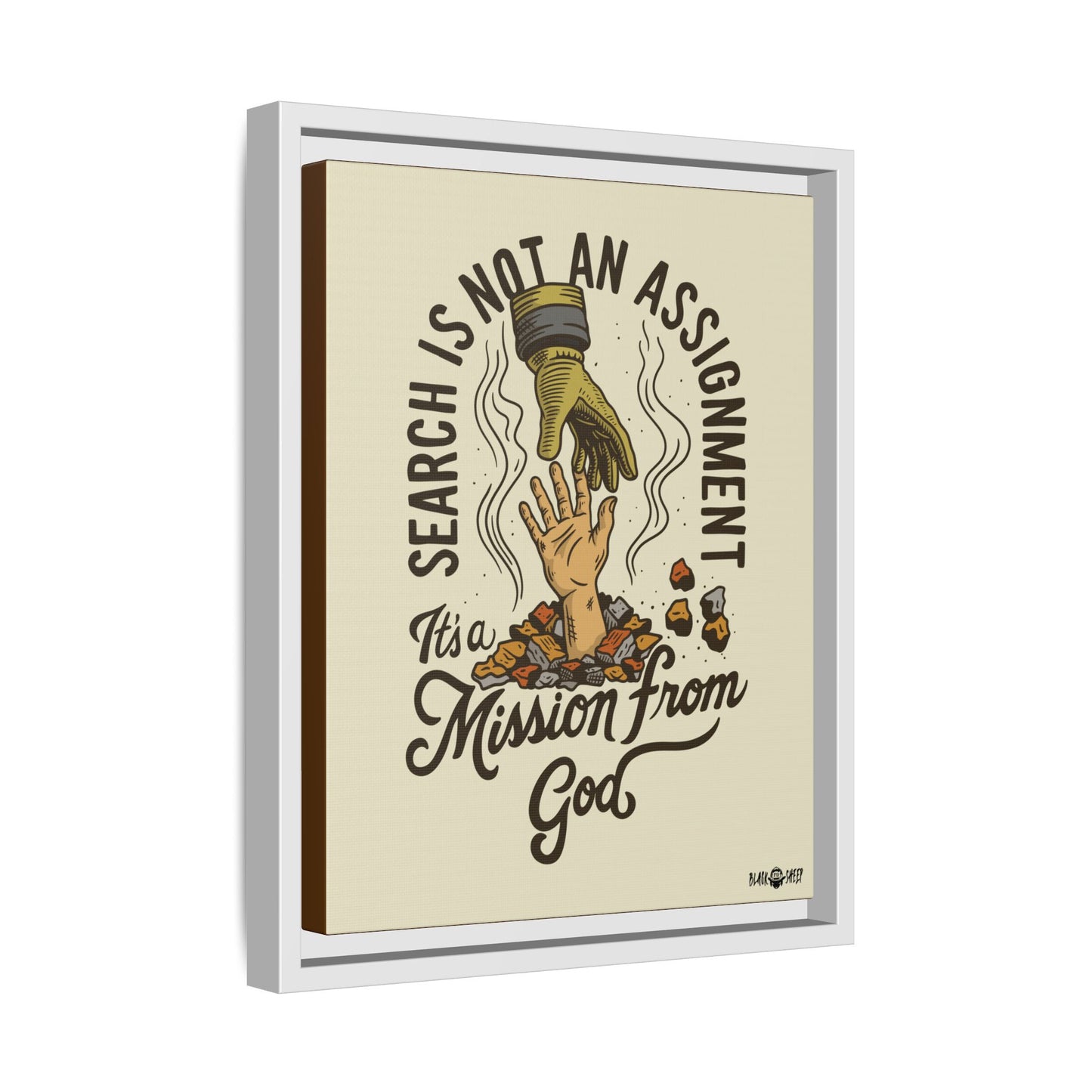 Black Sheep "More Than An Assignment" Framed Canvas Art by M.Premo