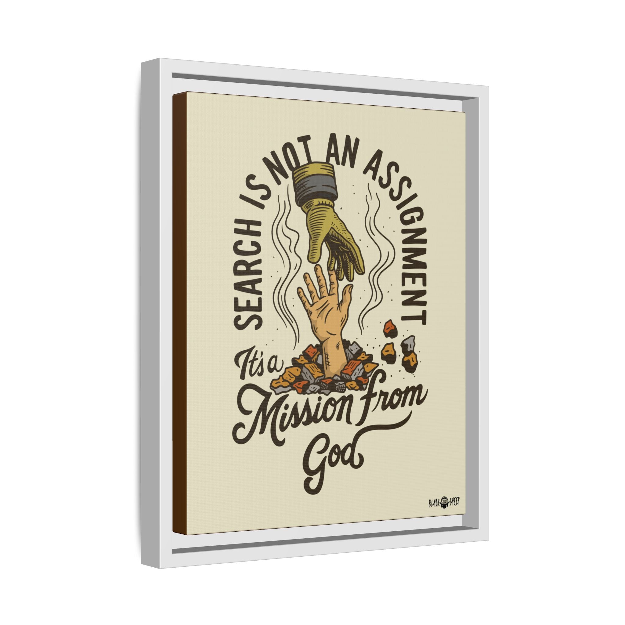 Black Sheep "More Than An Assignment" Framed Canvas Art by M.Premo