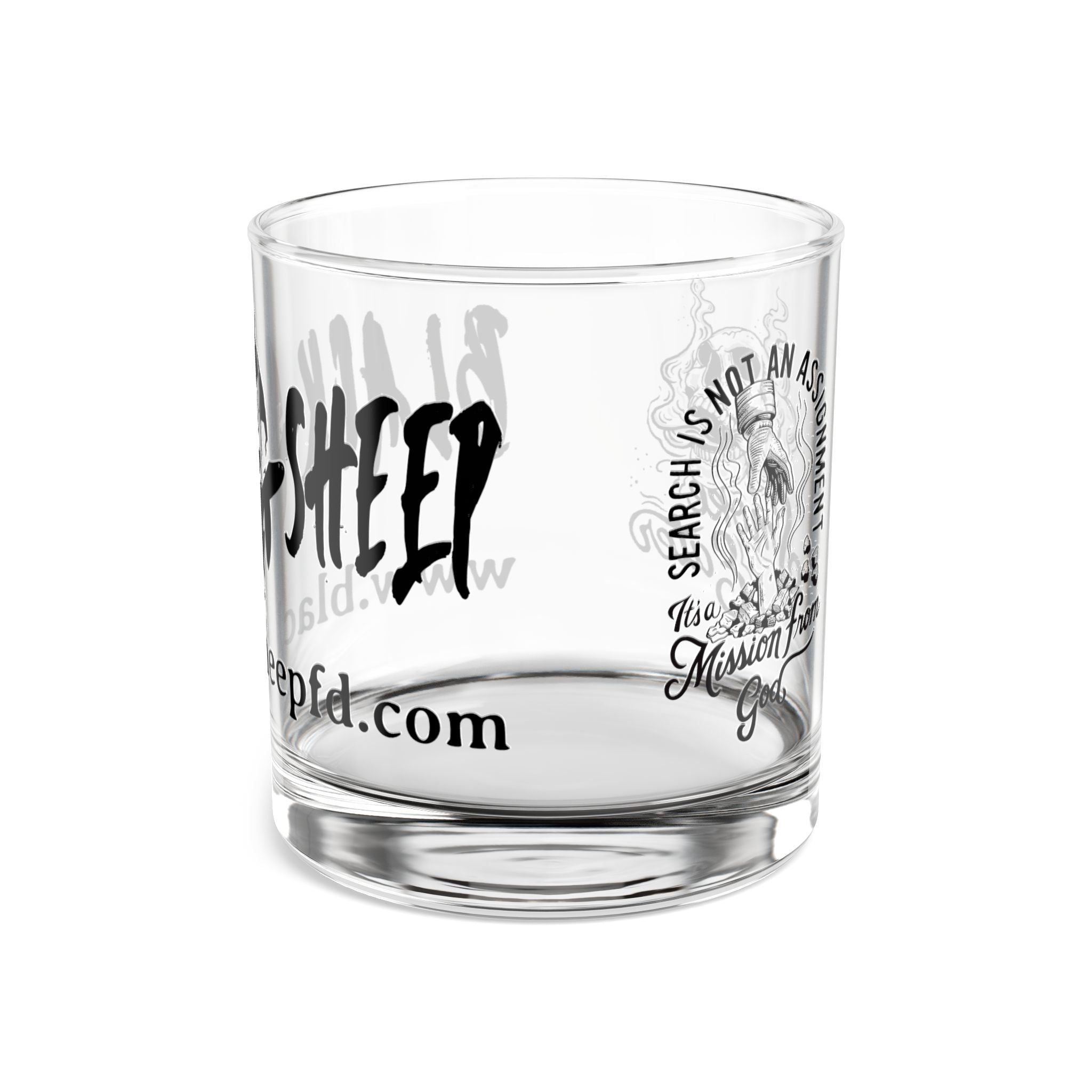 Black Sheep Firefighter 10oz Rocks Glass – Etched Whiskey Tumbler