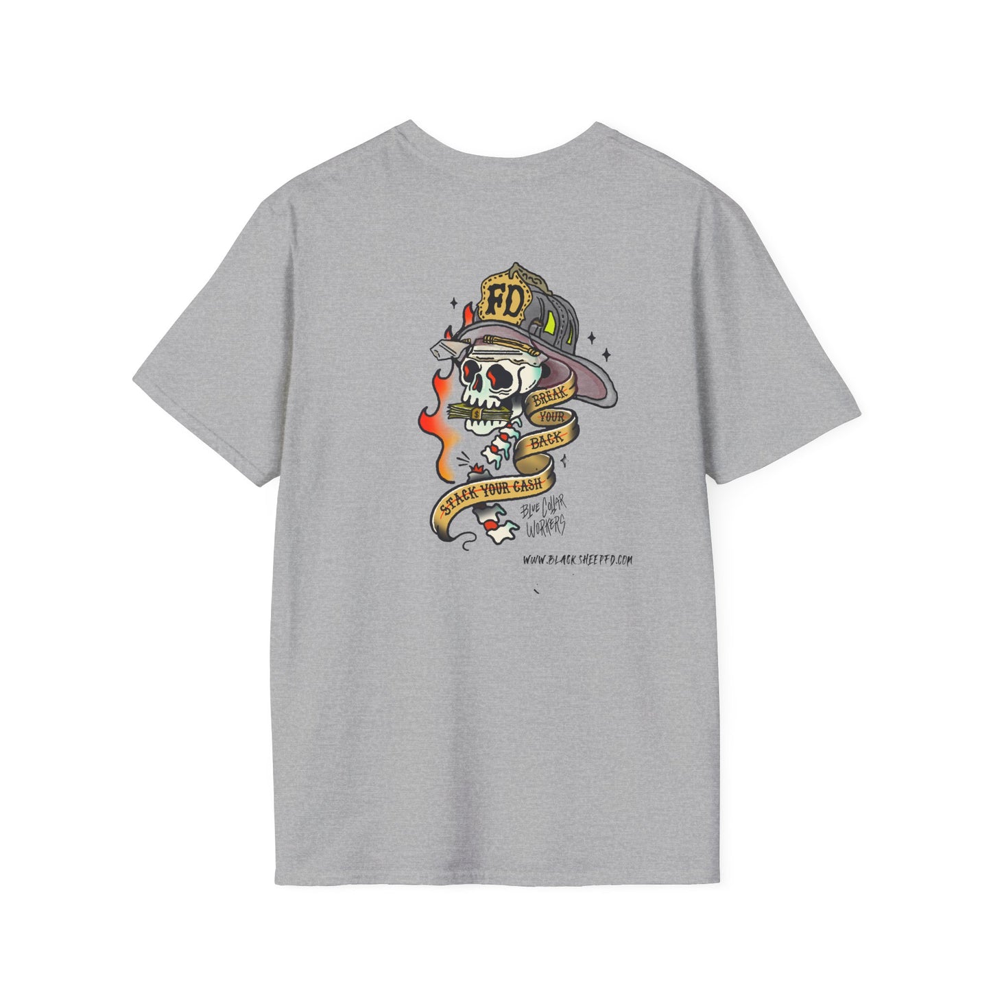 Blue Collar "Break'n Backs / Stack'n Cash" Firefighter Tee