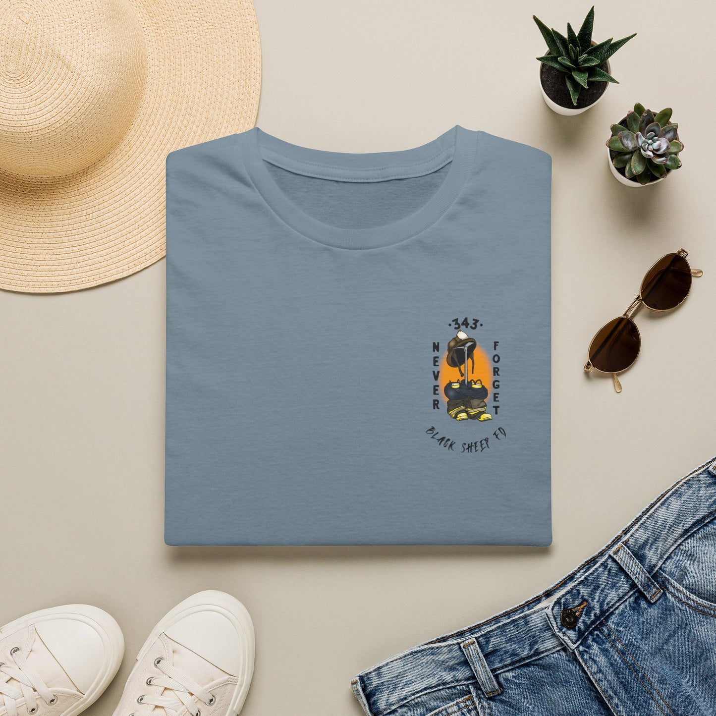 343 Never Forget Memorial Graphic Tee