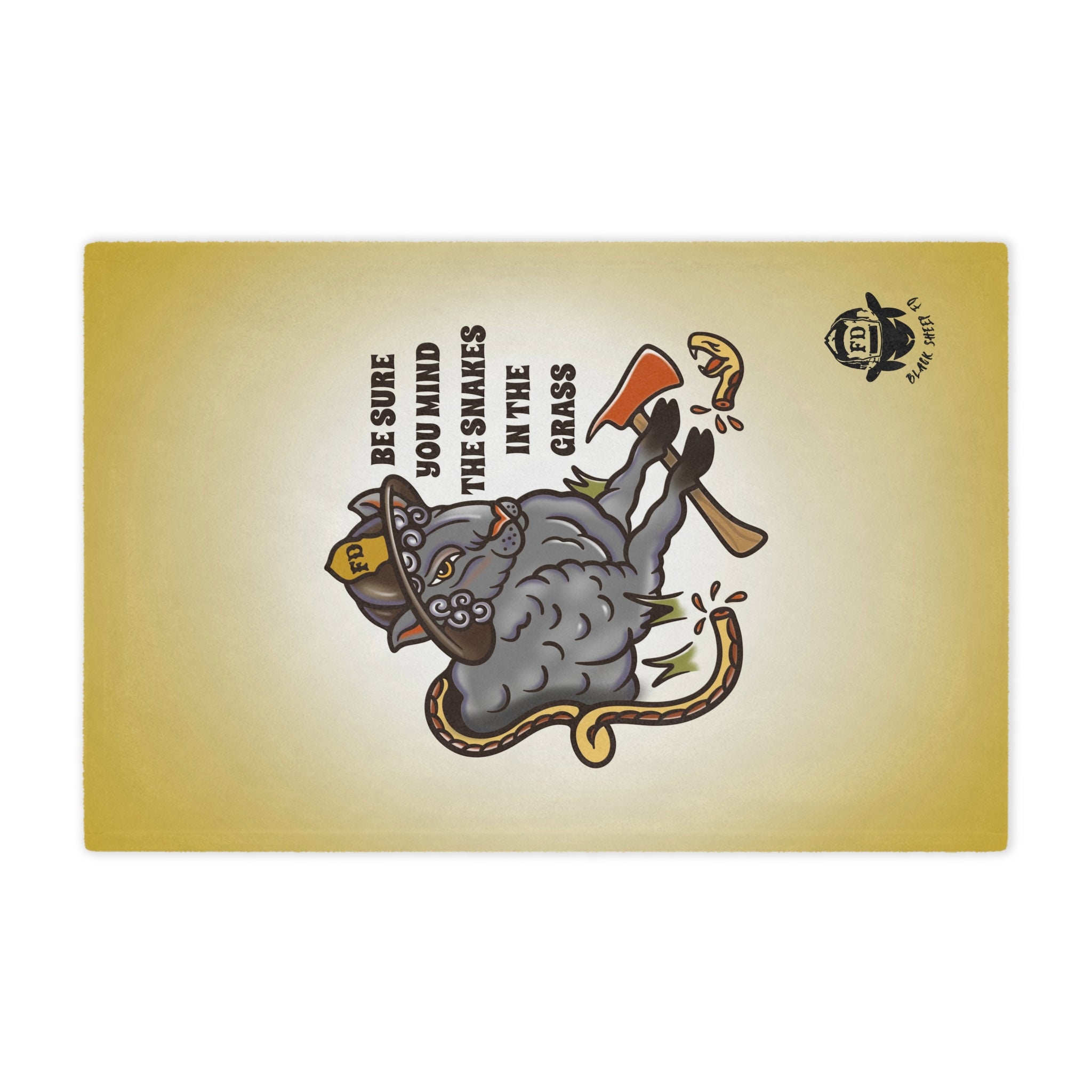 Mind the Snakes Black Sheep Minky Blanket