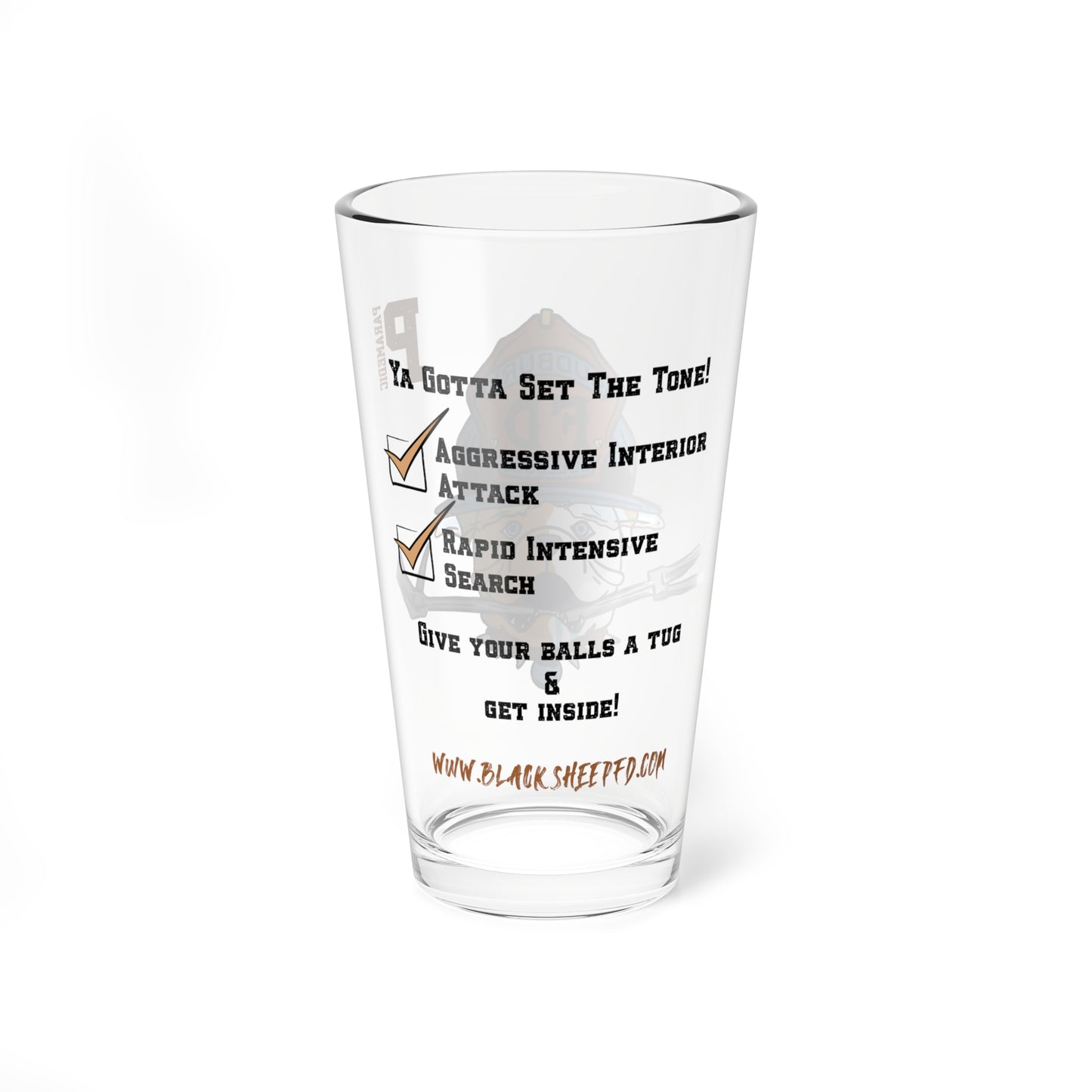 Firefighter Sudbury Bulldogs 16oz Glass – PARAMEDIC Pint Glass