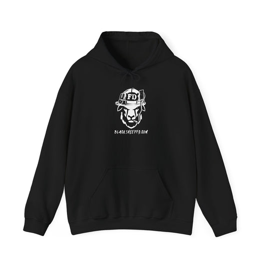 Firefighter Skull "Still Playing with Fire" Hoodie, Unisex Heavy Blend Sweatshirt