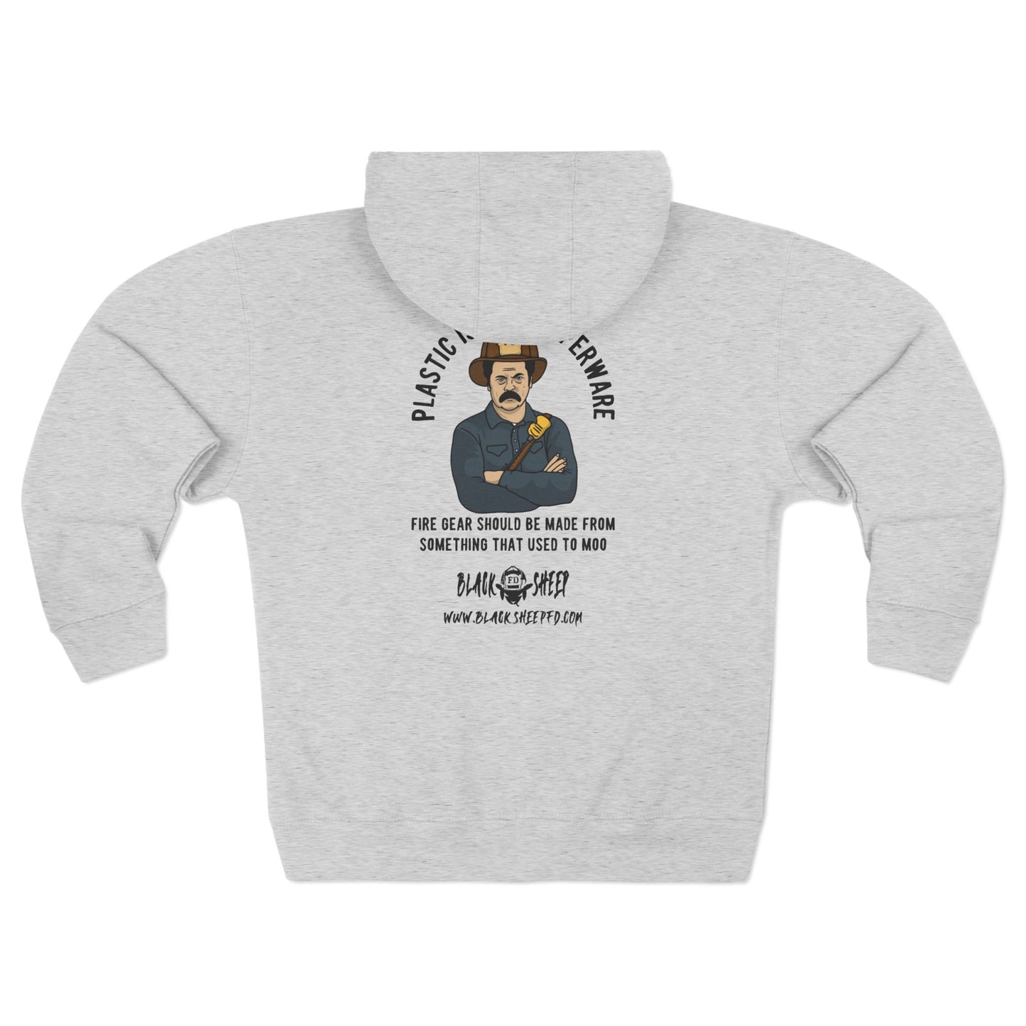 "Plastic is For Tupperware" Black Sheep FD Full Zip Hoodie