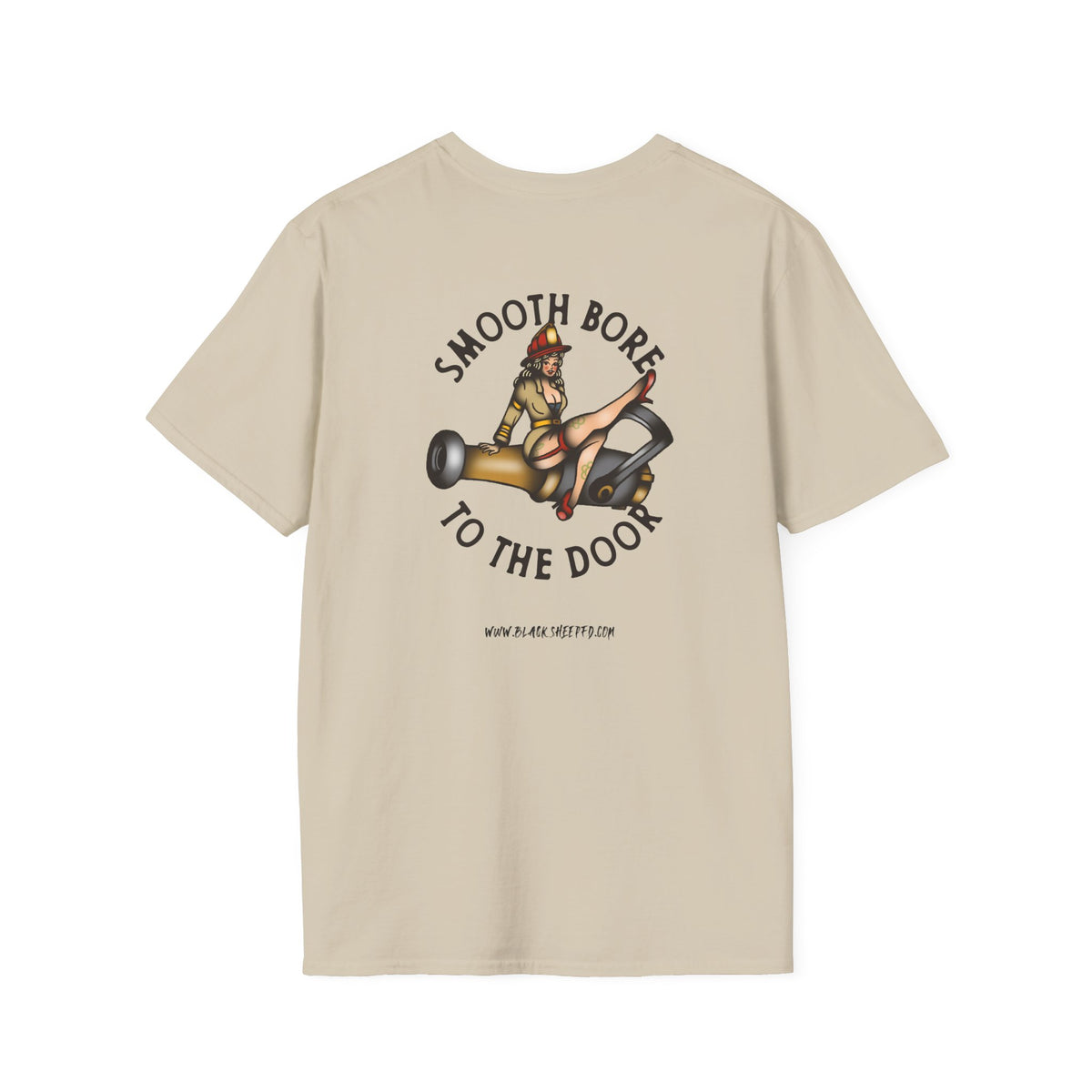 Smooth Bore To The Door Pin-Up Firefighter T-Shirt