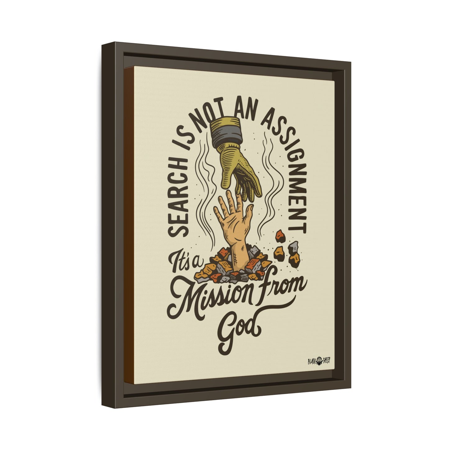 Black Sheep "More Than An Assignment" Framed Canvas Art by M.Premo