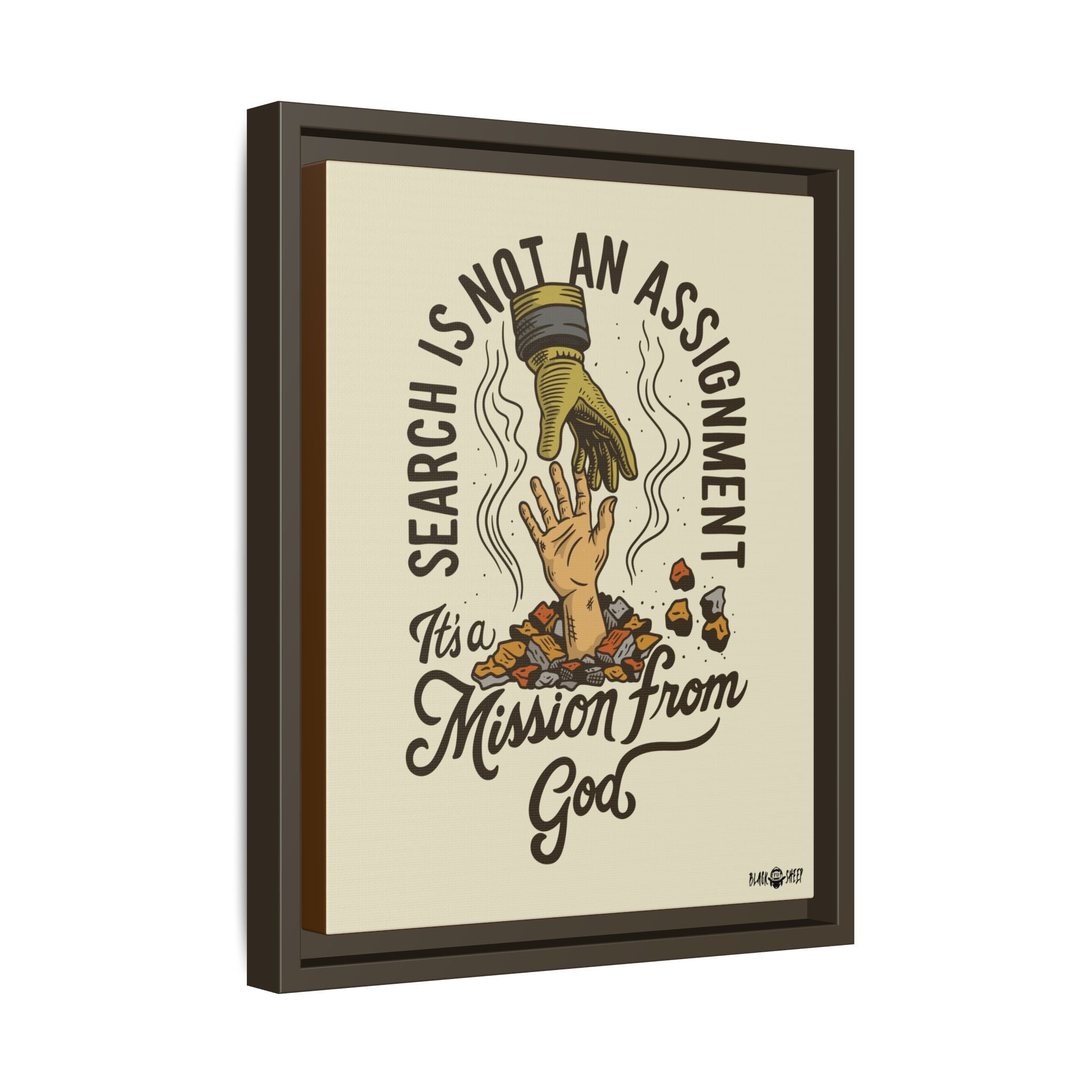 Black Sheep "More Than An Assignment" Framed Canvas Art by M.Premo