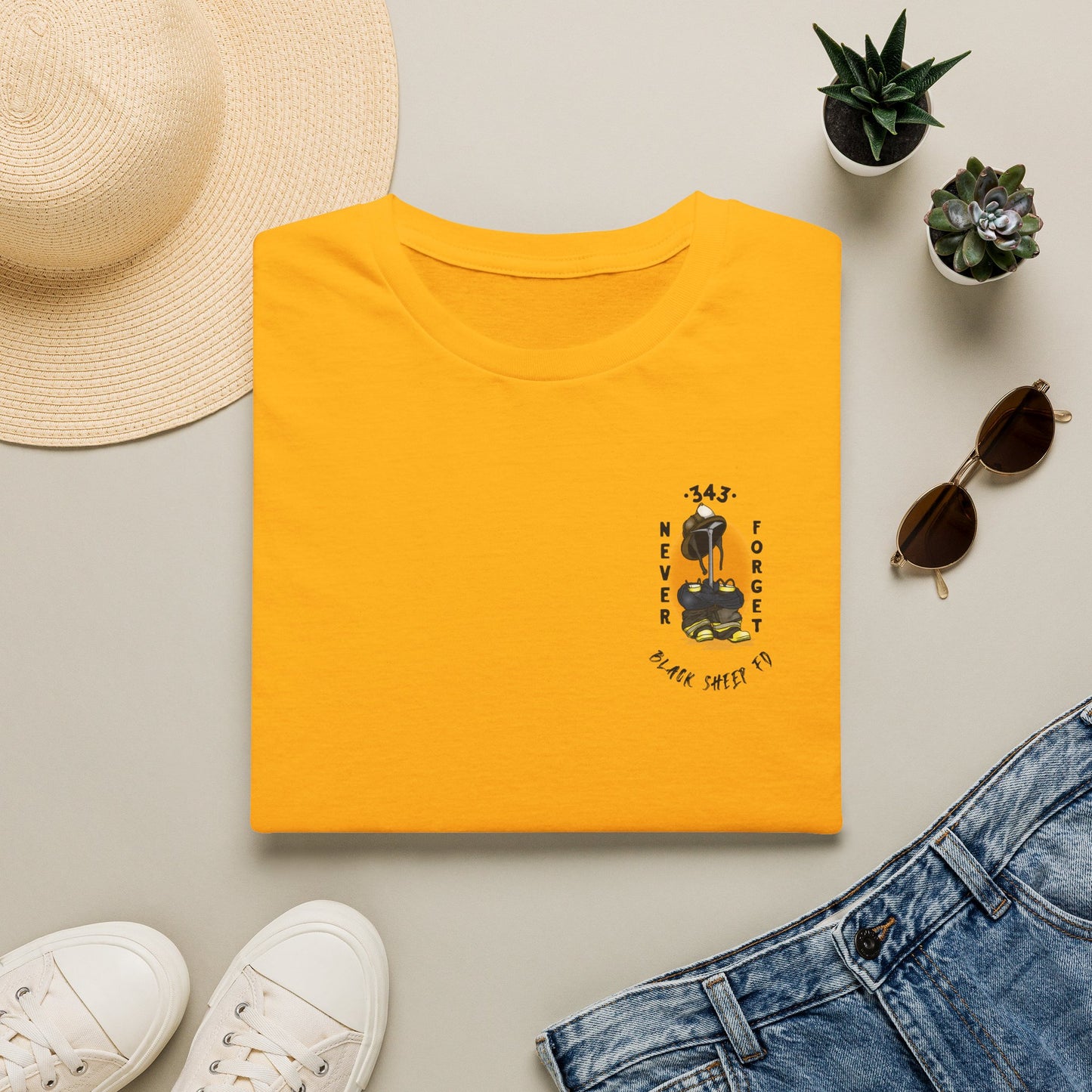 343 Never Forget Memorial Graphic Tee