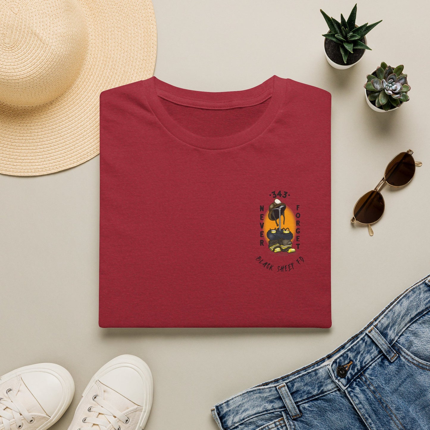 343 Never Forget Memorial Graphic Tee