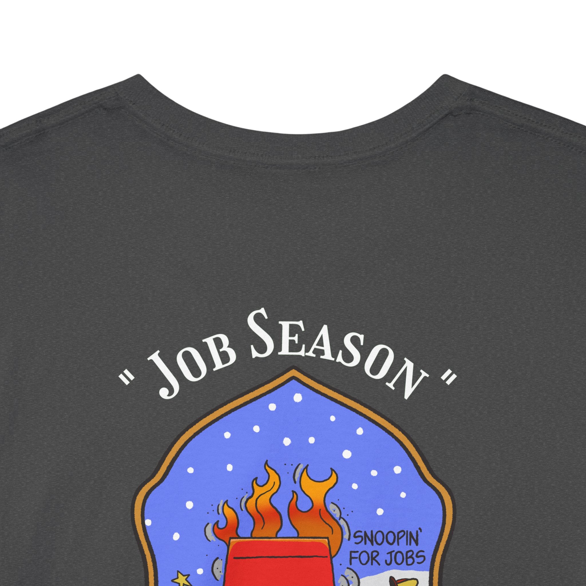 "Snoopin' For Jobs" Snoopy Firefighter Christmas Tee