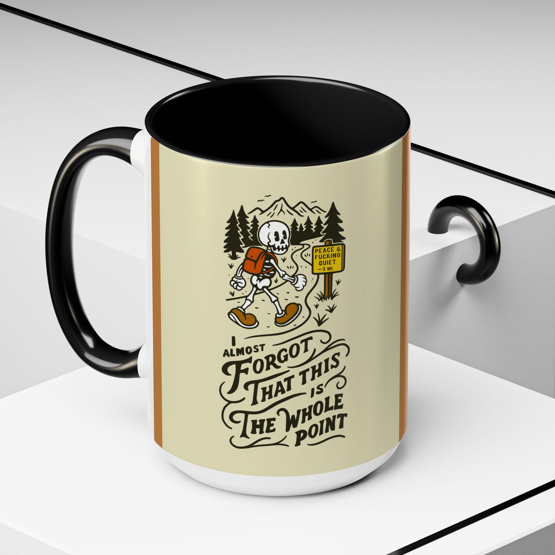 Black Sheep "Peace & Quiet" Premo Artwork Coffee Mug (Brown/Black Accents)