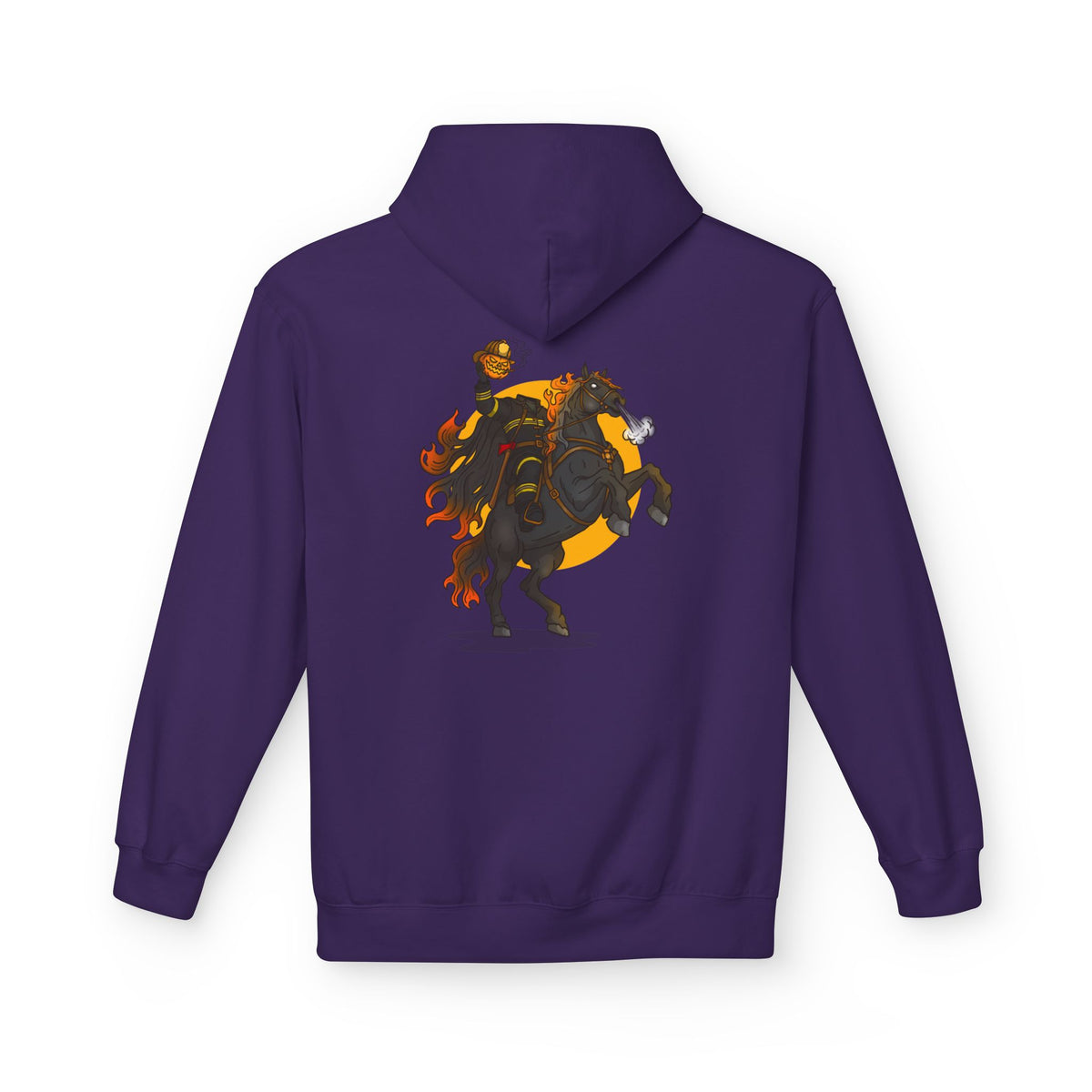 Headless Firefighter Horseman Hoodie — Halloween Horseman Graphic Pullover