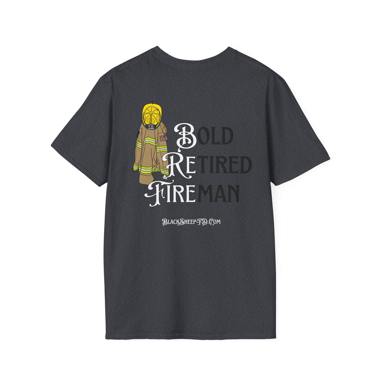 Bold Retired Fireman - Old Tired Man Graphic Tee