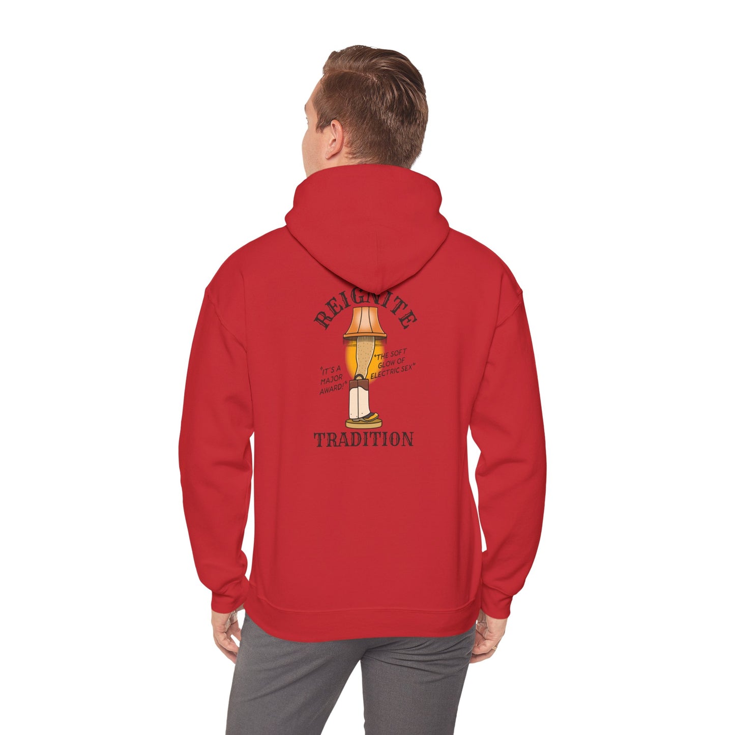 Retro Lamp Tradition Hoodie — "Reignite Tradition" Hoodie