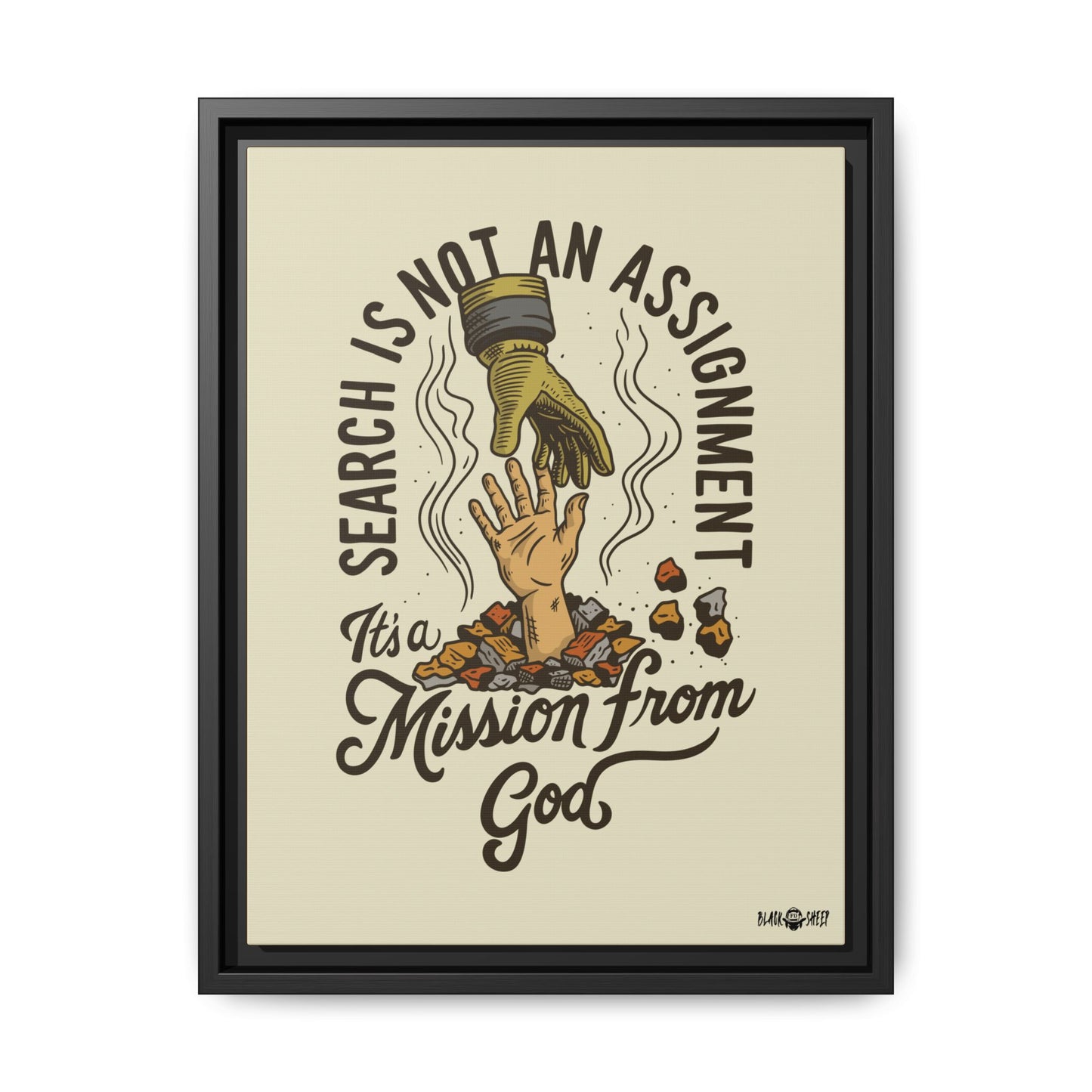 Black Sheep "More Than An Assignment" Framed Canvas Art by M.Premo