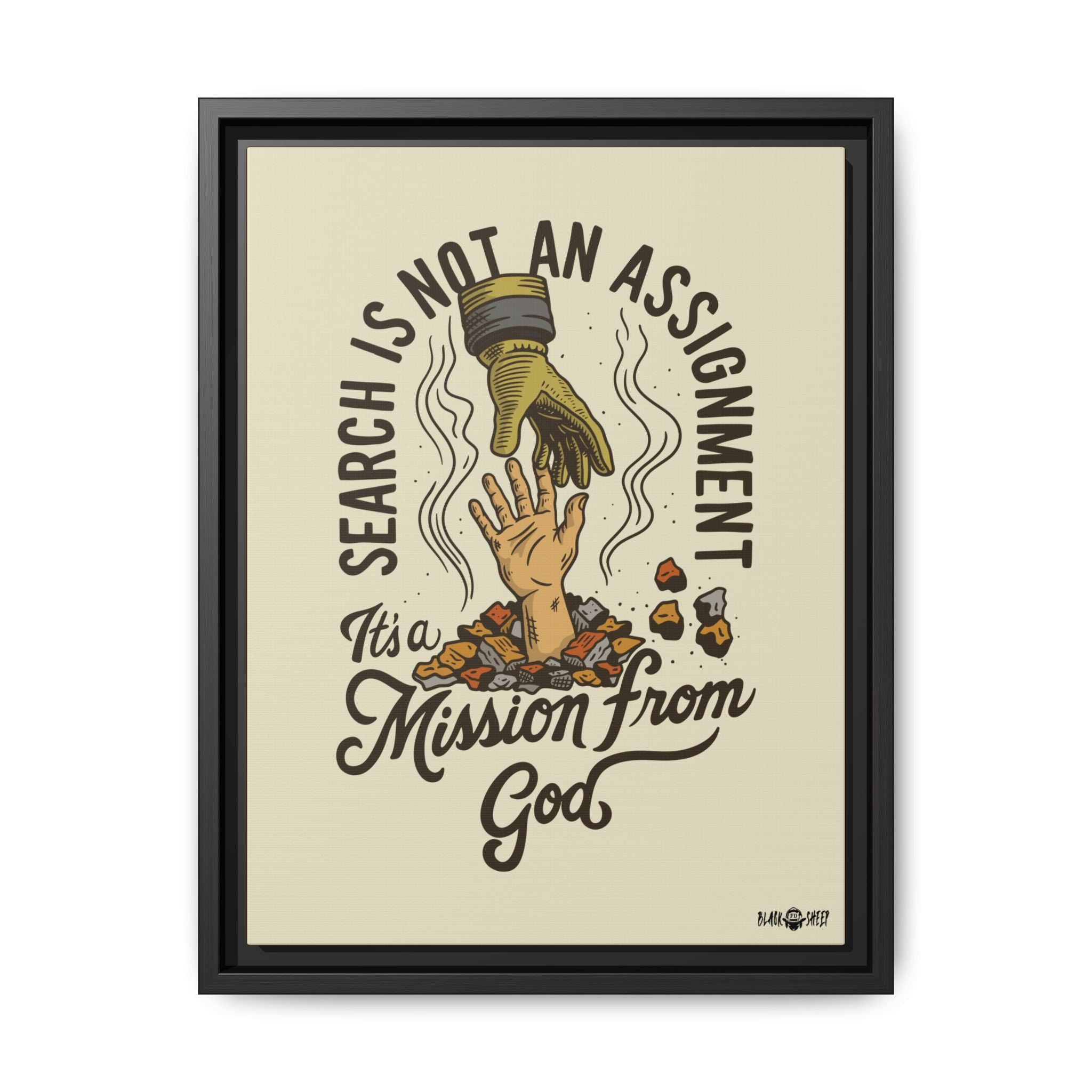 Black Sheep "More Than An Assignment" Framed Canvas Art by M.Premo