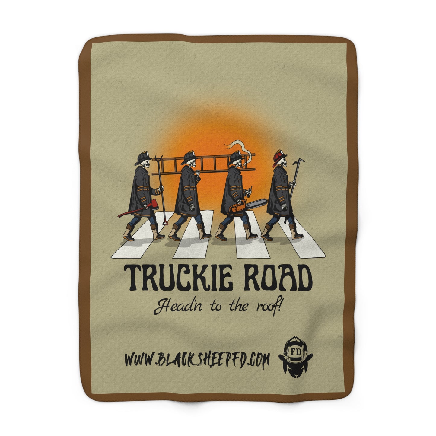 "Truckie Road" Sherpa Station Blanket