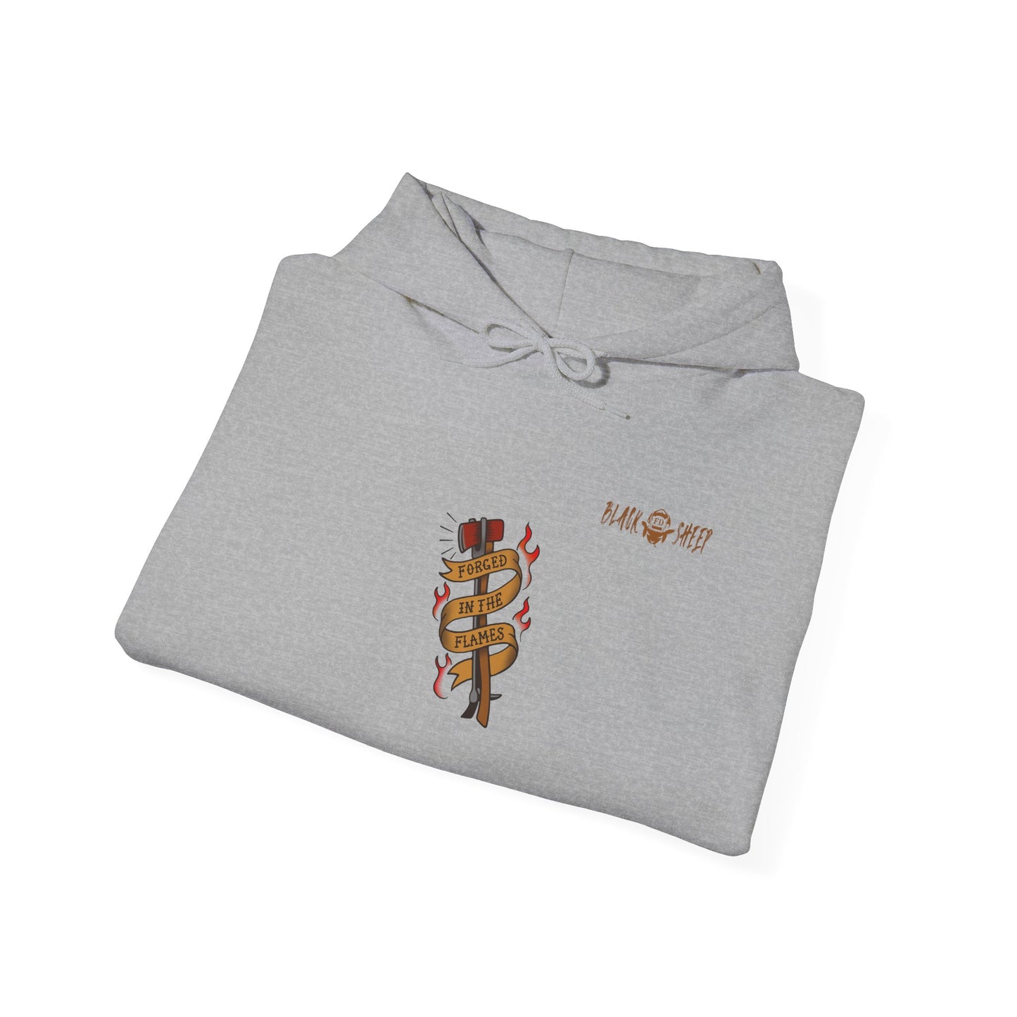 "Forged in The Flame" Tattoo Style Graphic Firefighter Hoodie