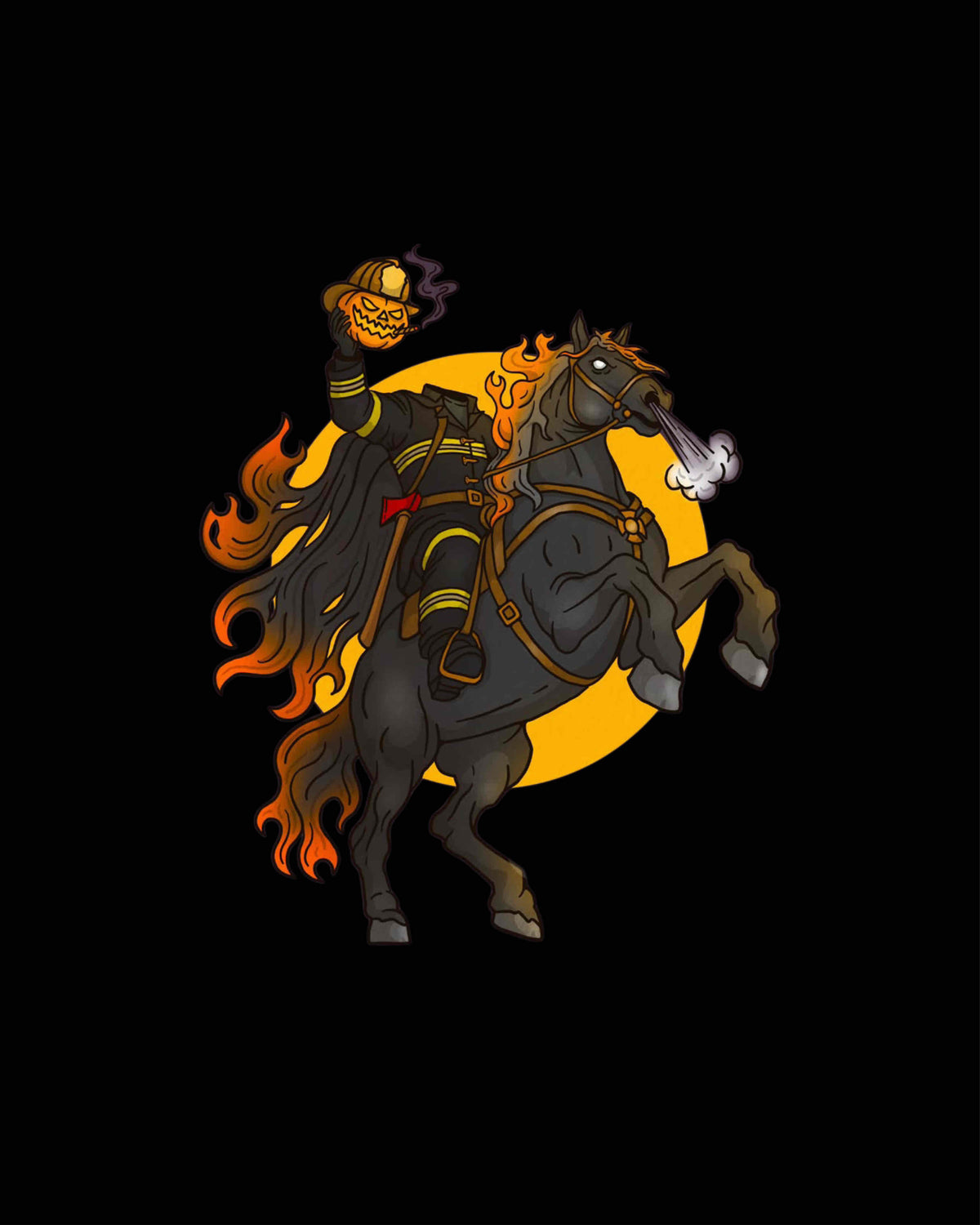 Headless Firefighter Horseman Sticker PREORDER