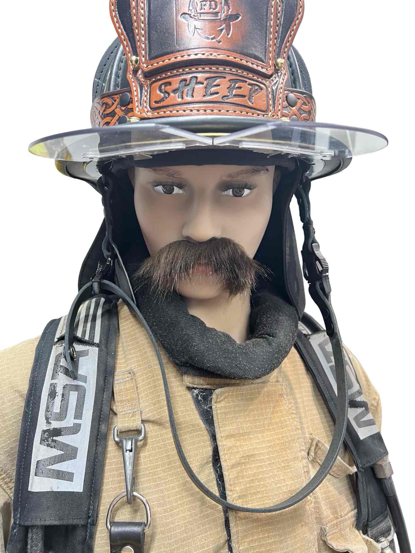Extended Leather Helmet Chin Strap w Quick Side Release