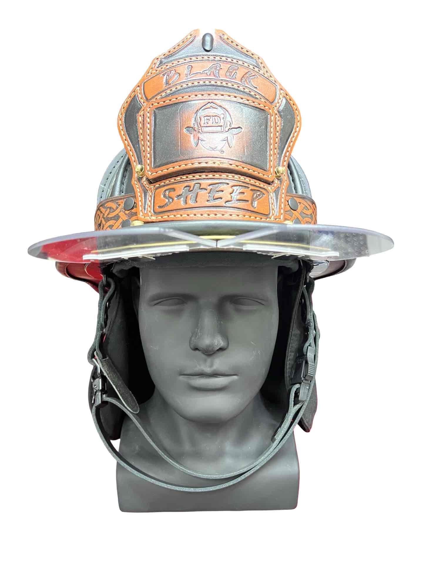 Extended Leather Helmet Chin Strap w Quick Side Release