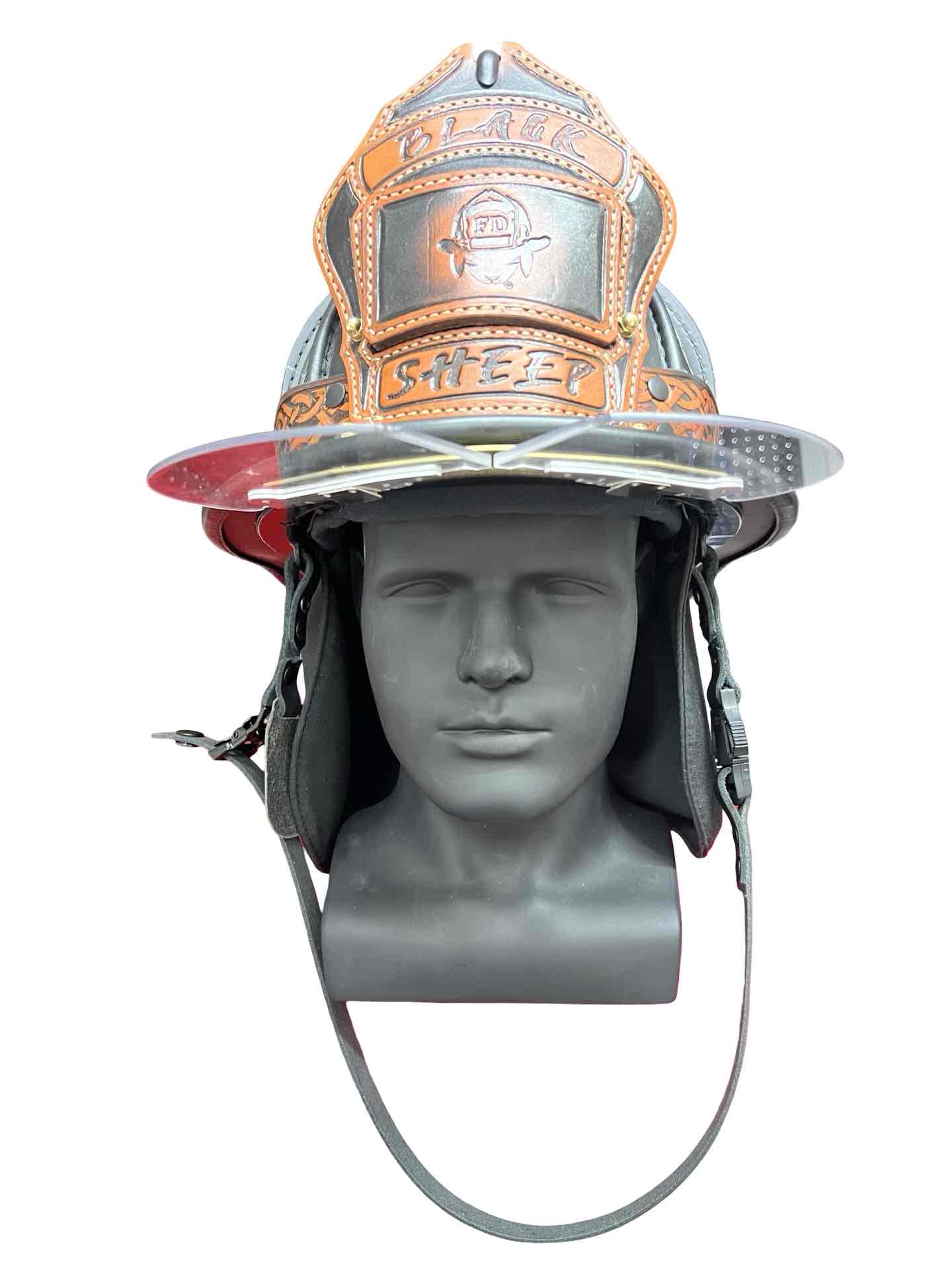 Extended Leather Helmet Chin Strap w Quick Side Release