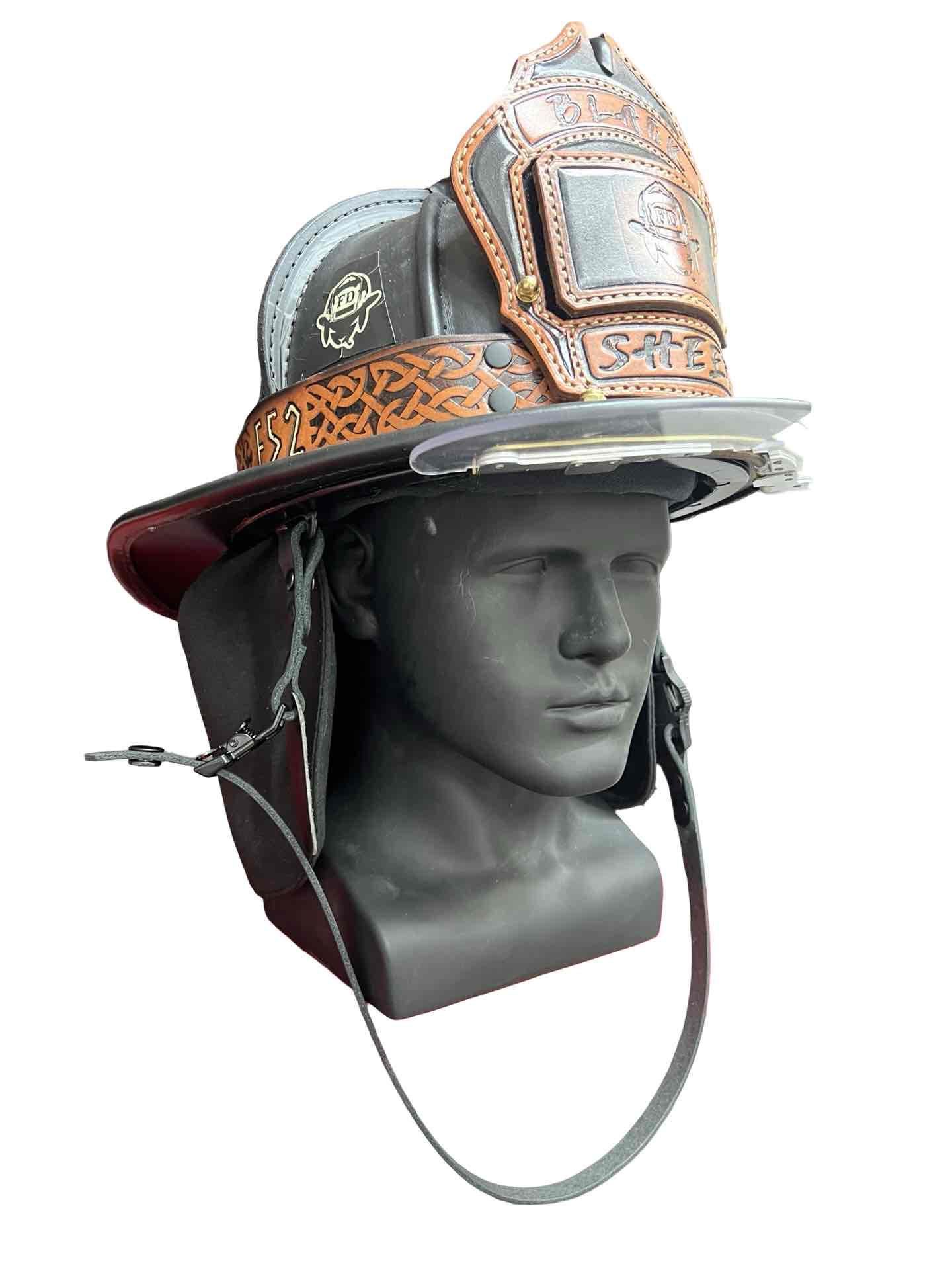 Extended Leather Helmet Chin Strap w Quick Side Release