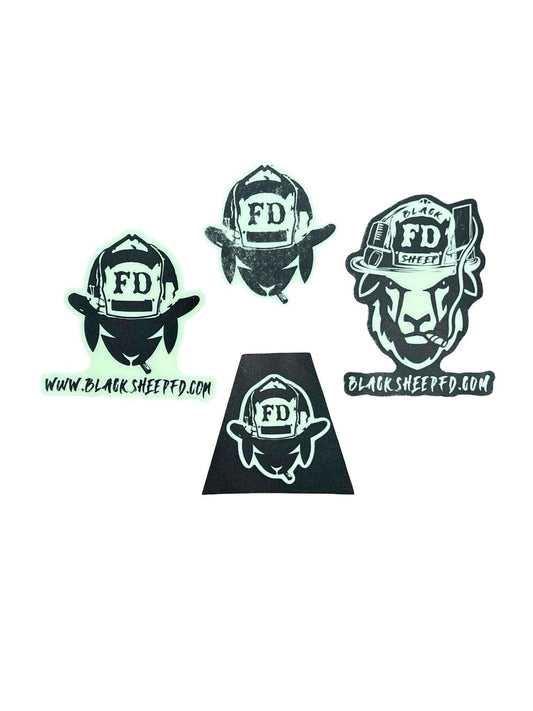 Black Sheep FD GLOW-N-DARK Stickers Bundled Pack