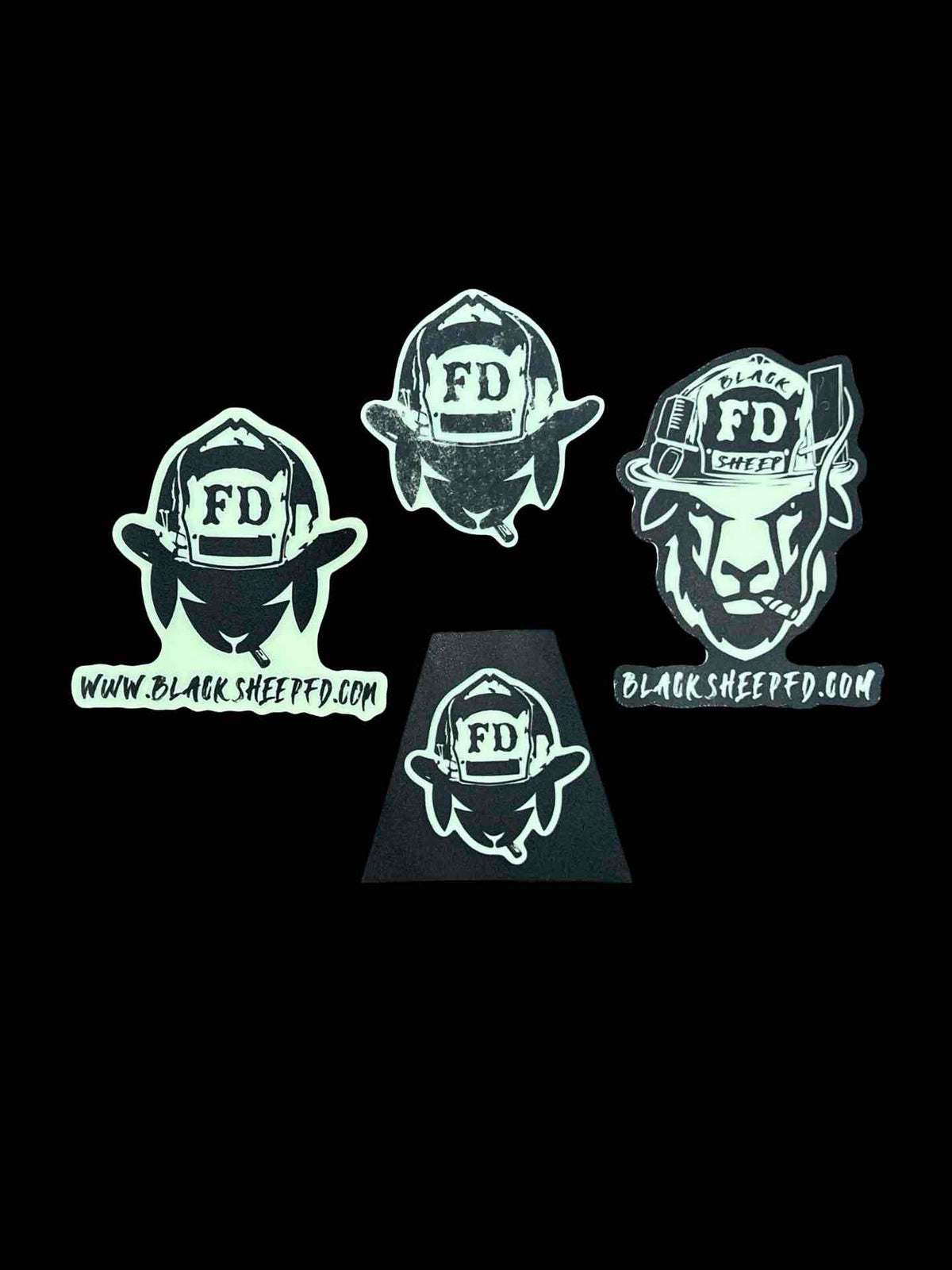Black Sheep FD GLOW-N-DARK Stickers Bundled Pack