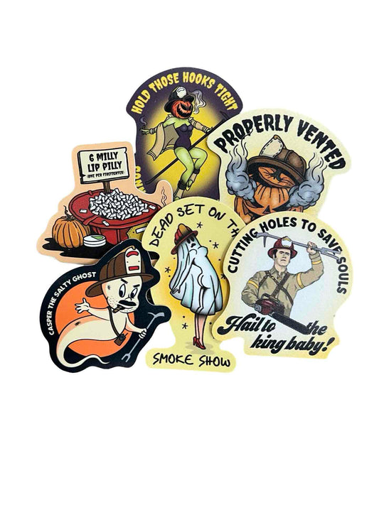 Halloween Firefighter Stickers Bundled Pack