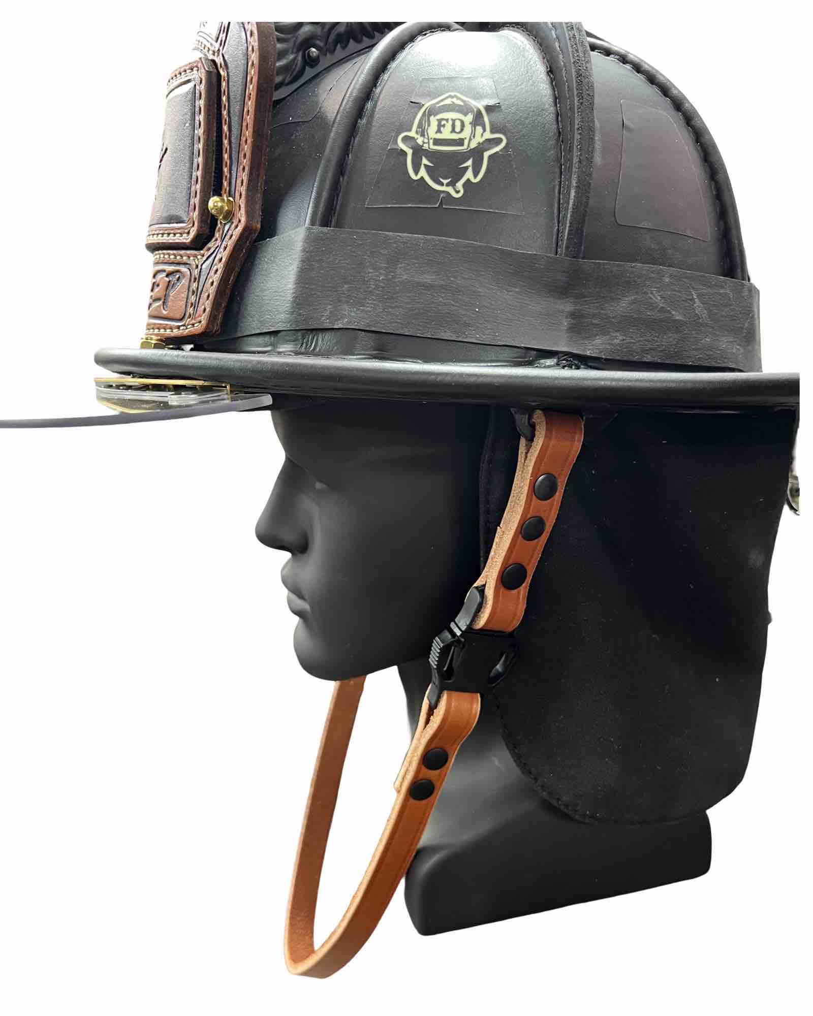 Leather Helmet Chin Strap w Quick Side Release