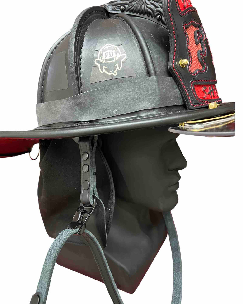 Leather Helmet Chin Strap w Quick Side Release