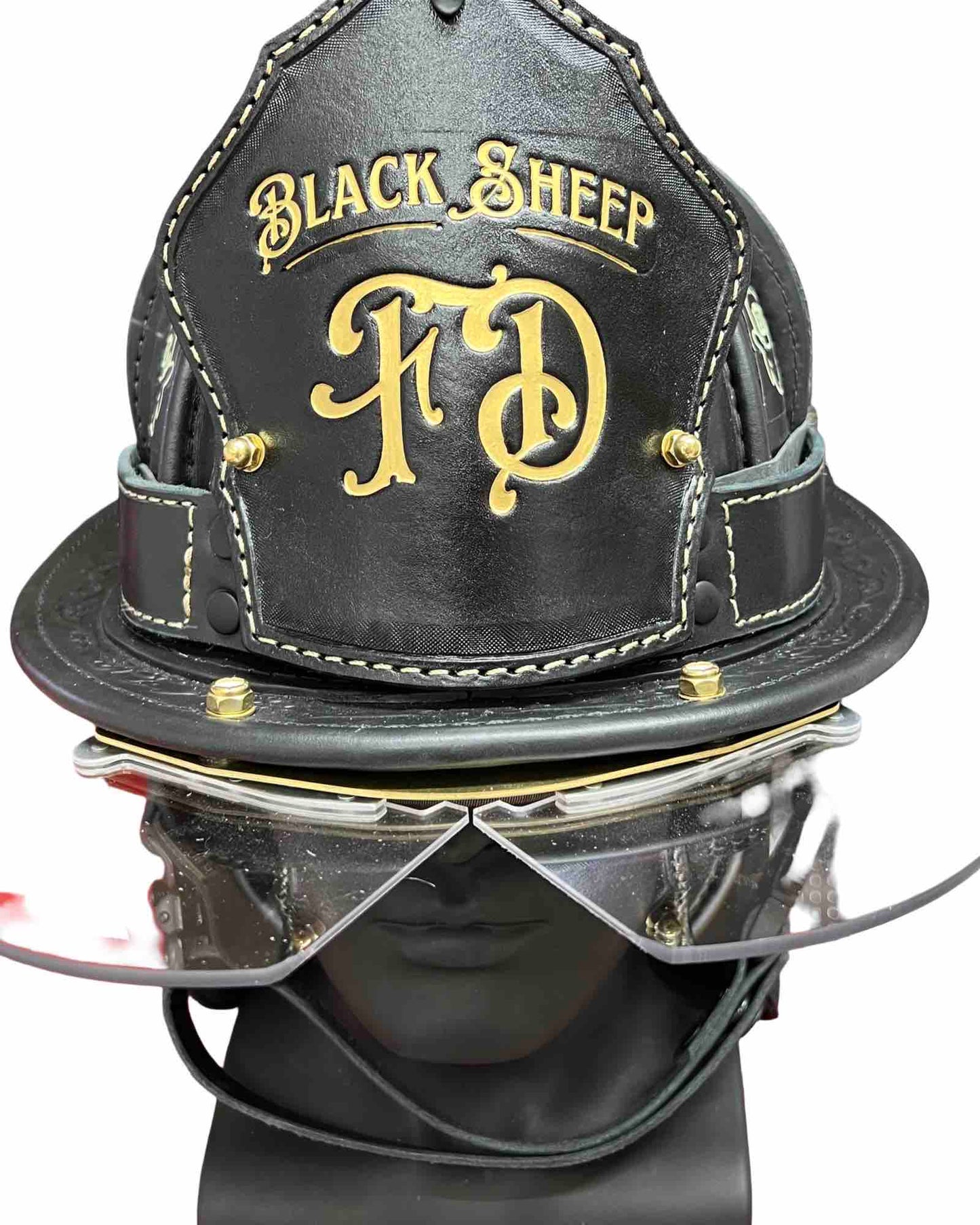 TL2 Leather Firefighter Helmet Band - Personalized