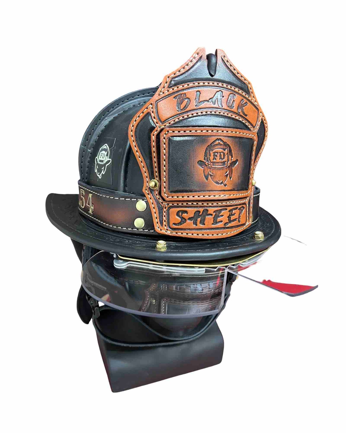 TL2 Leather Firefighter Helmet Band - Personalized