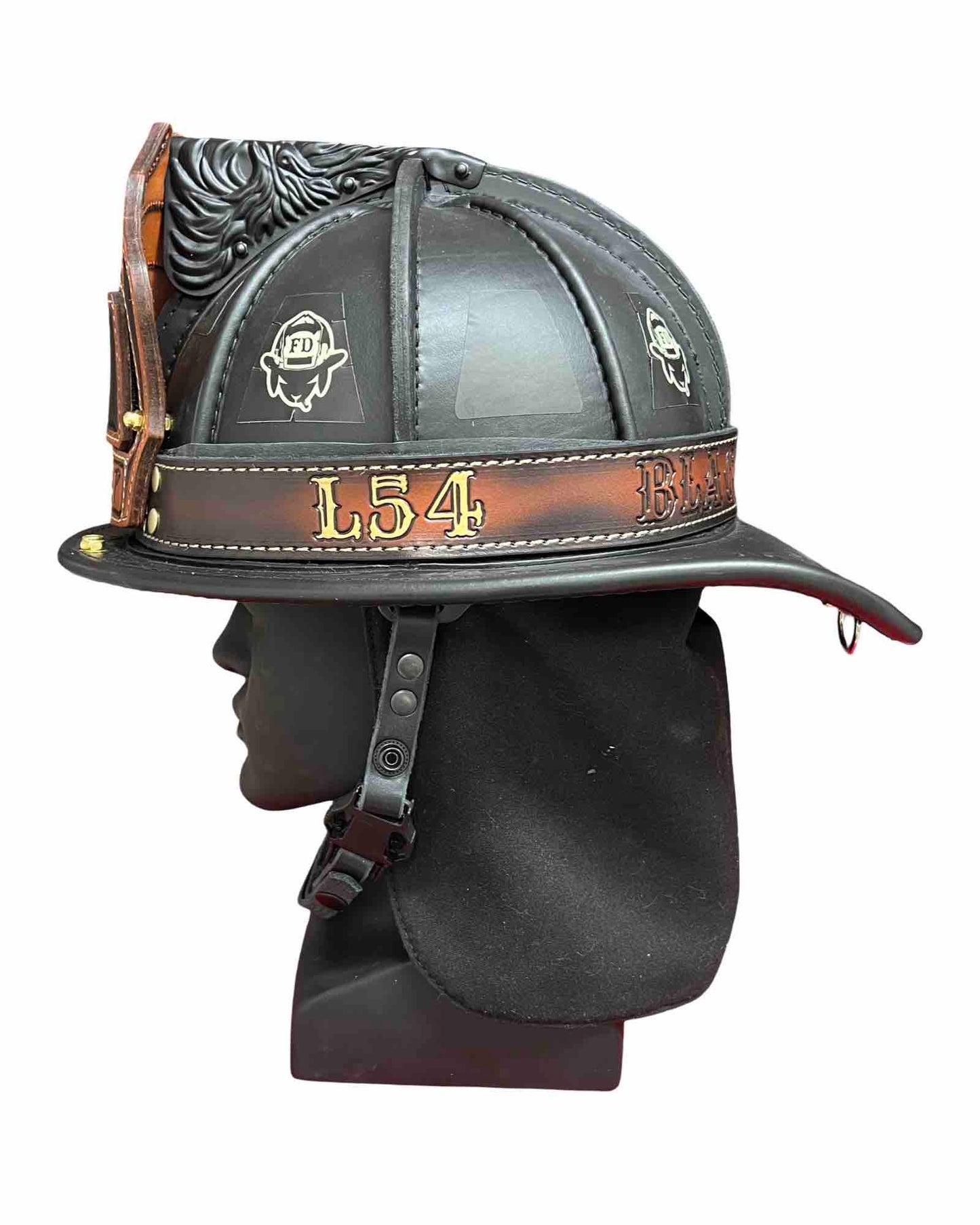 TL2 Leather Firefighter Helmet Band - Personalized