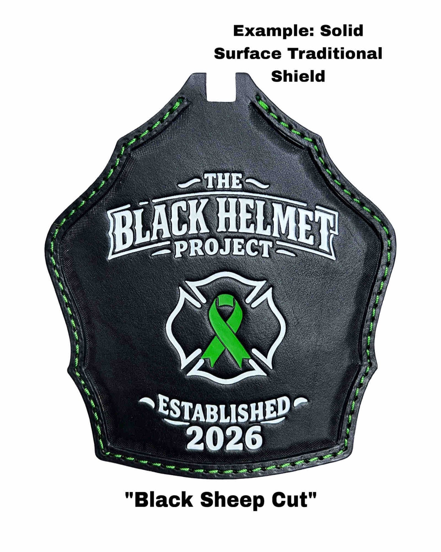 Solid Surface Traditional Helmet Shield - Black Sheep Cut