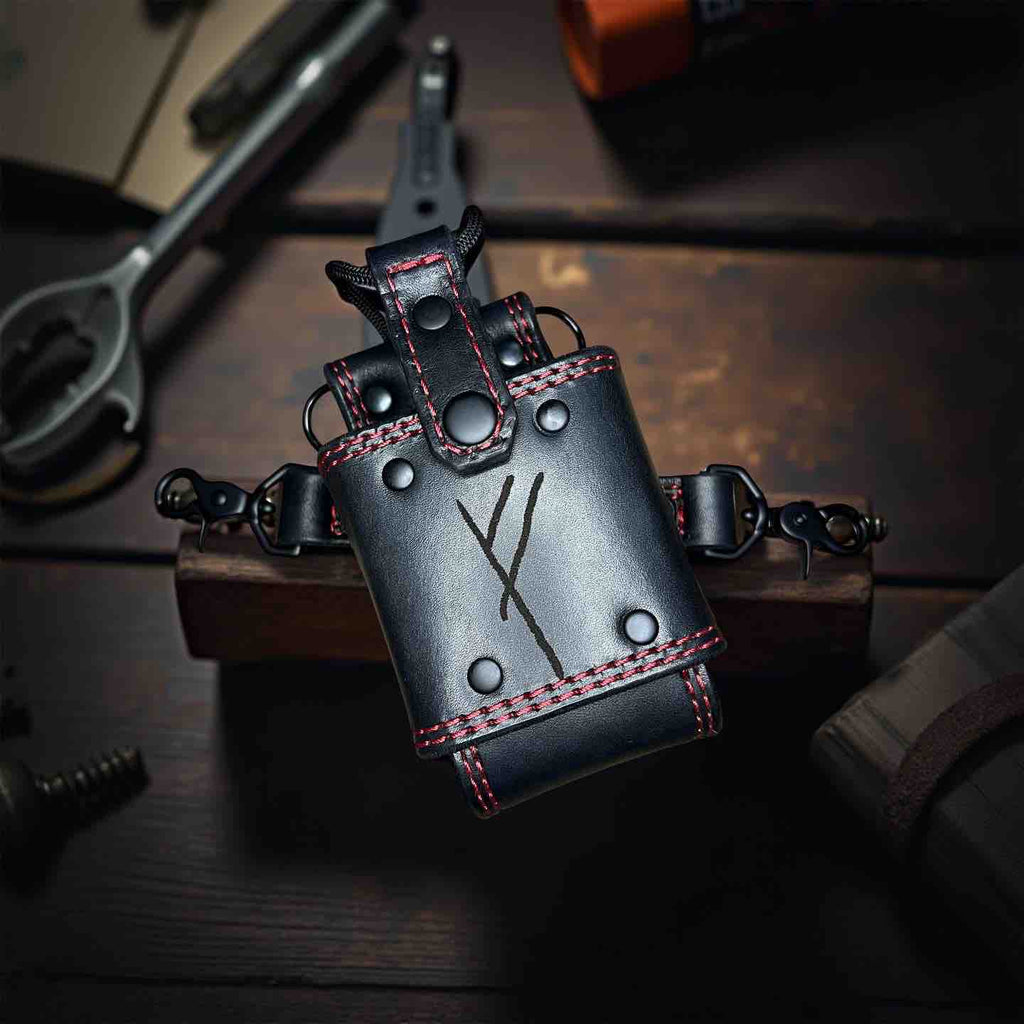 "Leather Head" Grade ADJUSTABLE Radio Strap FULL SET