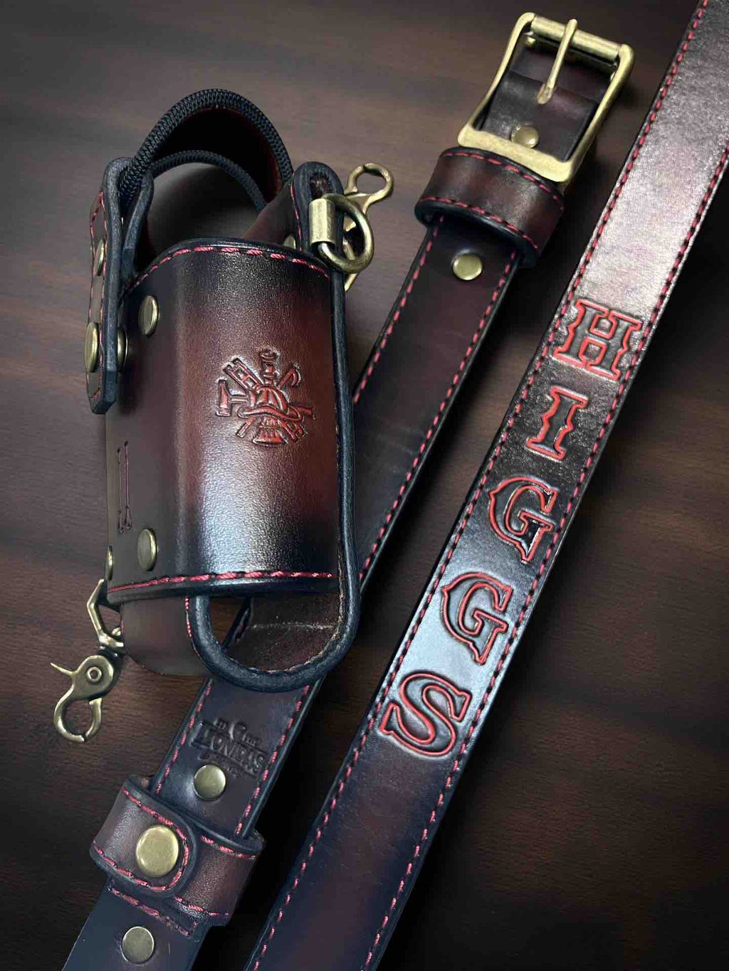 "Leather Head" Grade ADJUSTABLE Radio Strap FULL SET