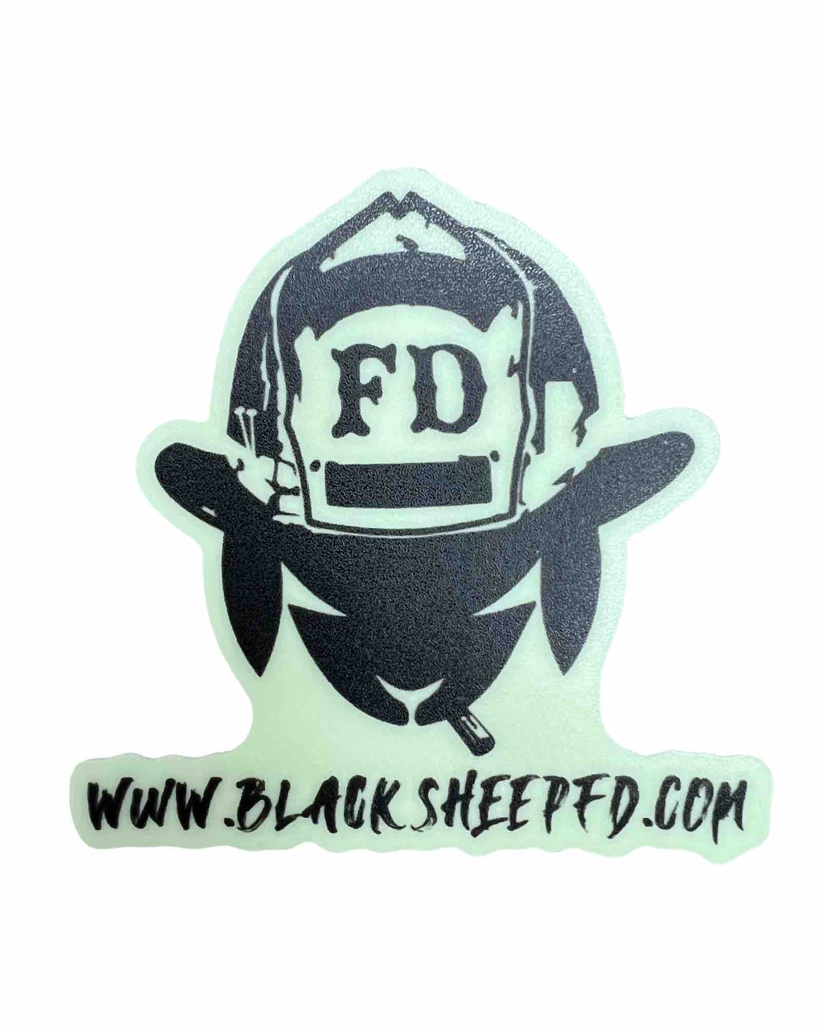 Blacksheepfd.com Glow'n the Dark Logo Sticker