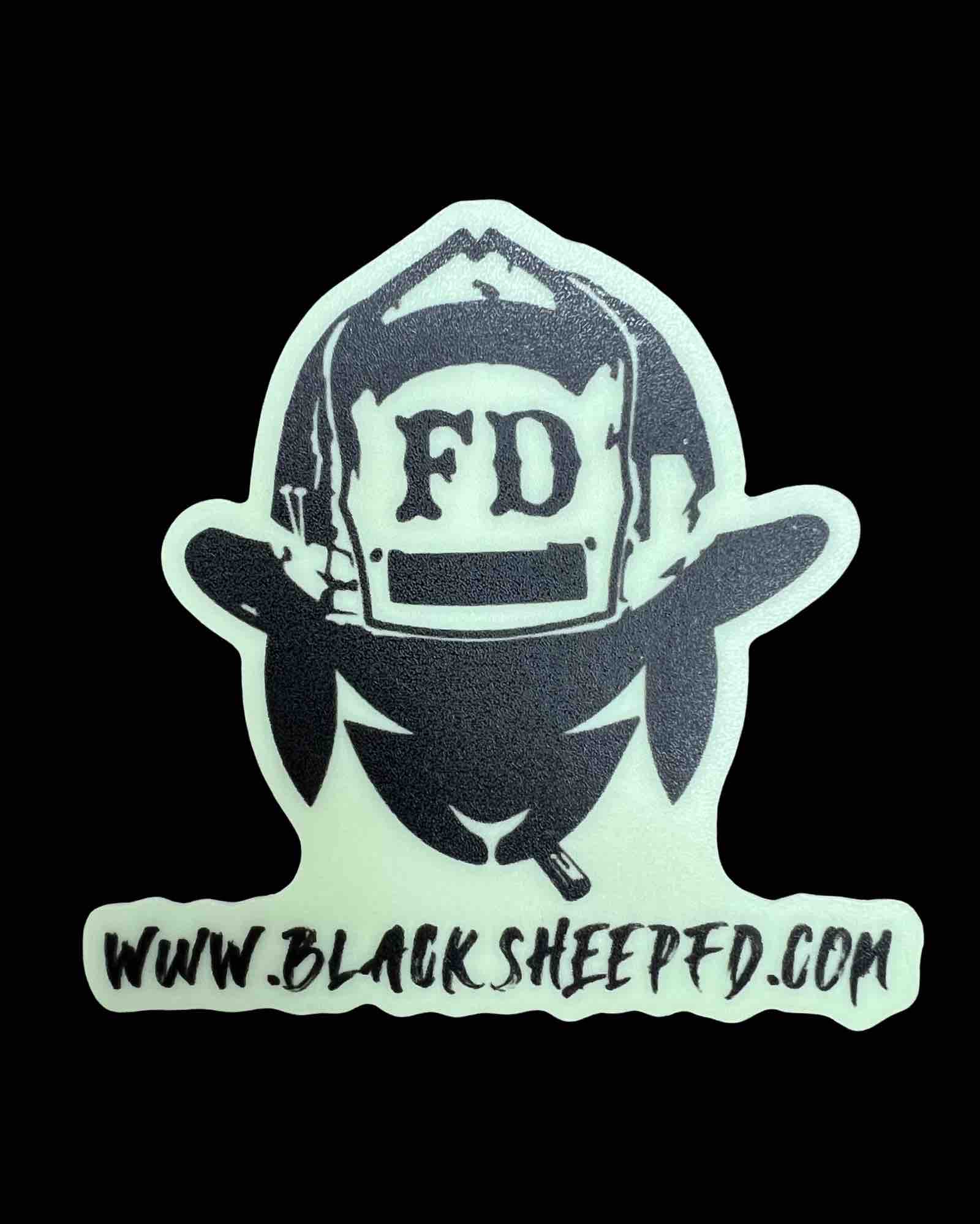 Blacksheepfd.com Glow'n the Dark Logo Sticker