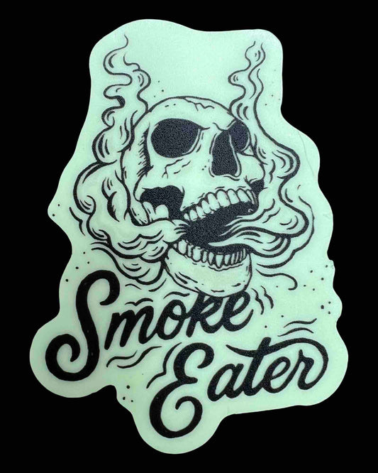 "Smoke Eater" Glow'n the Dark Sticker