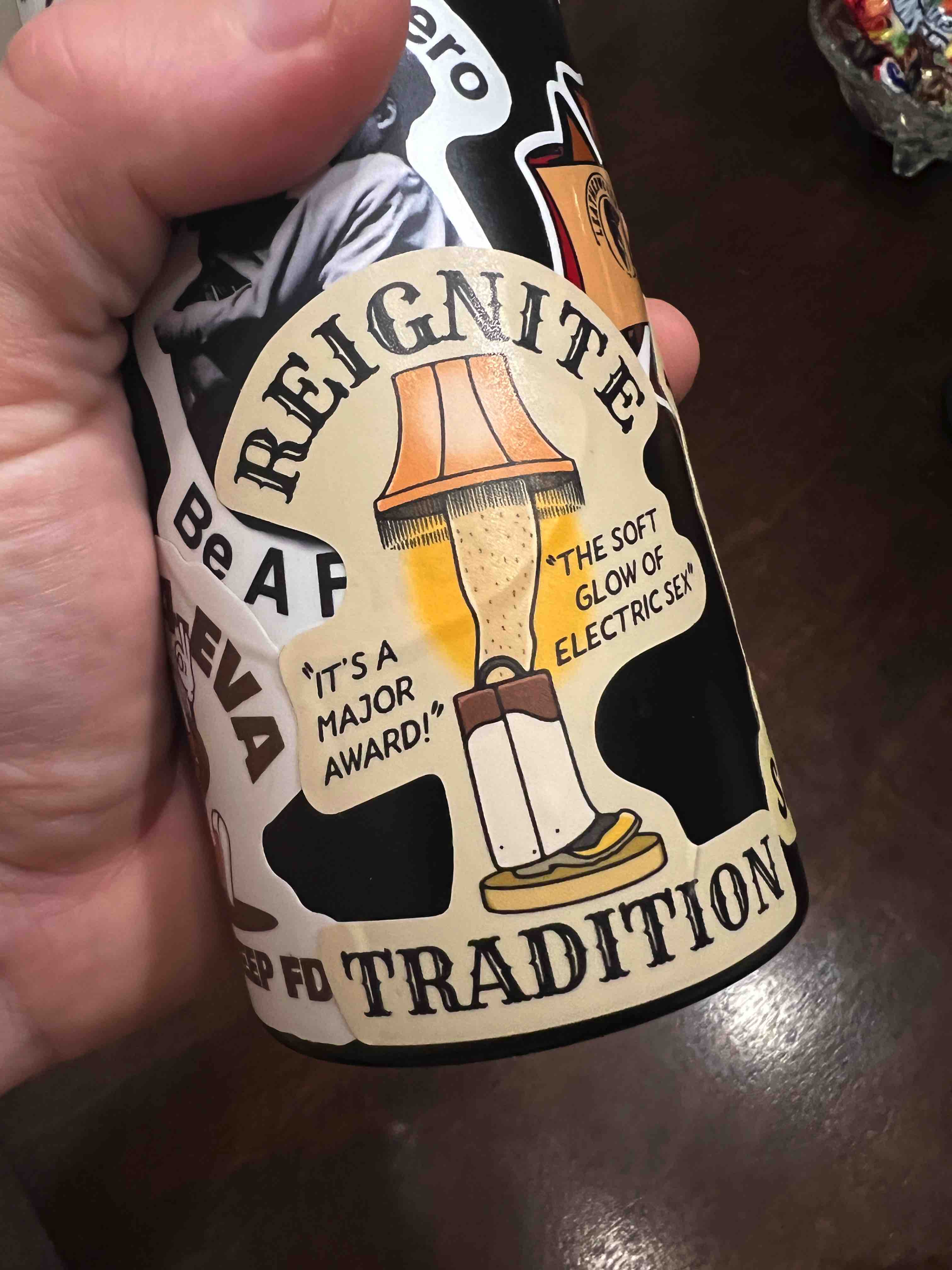 "Reignite Tradition" Leg Lamp Sticker