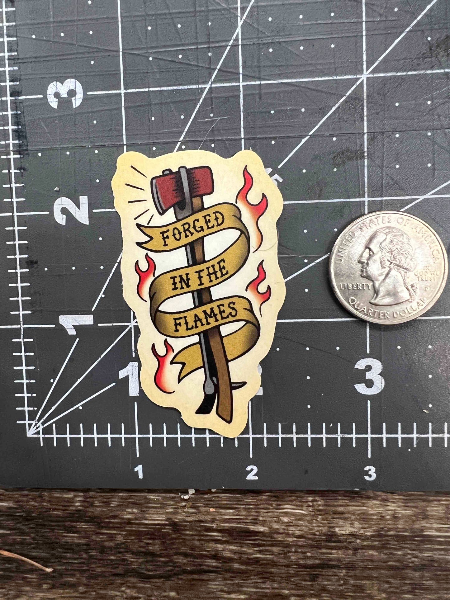 "Forged In Flame" Sticker