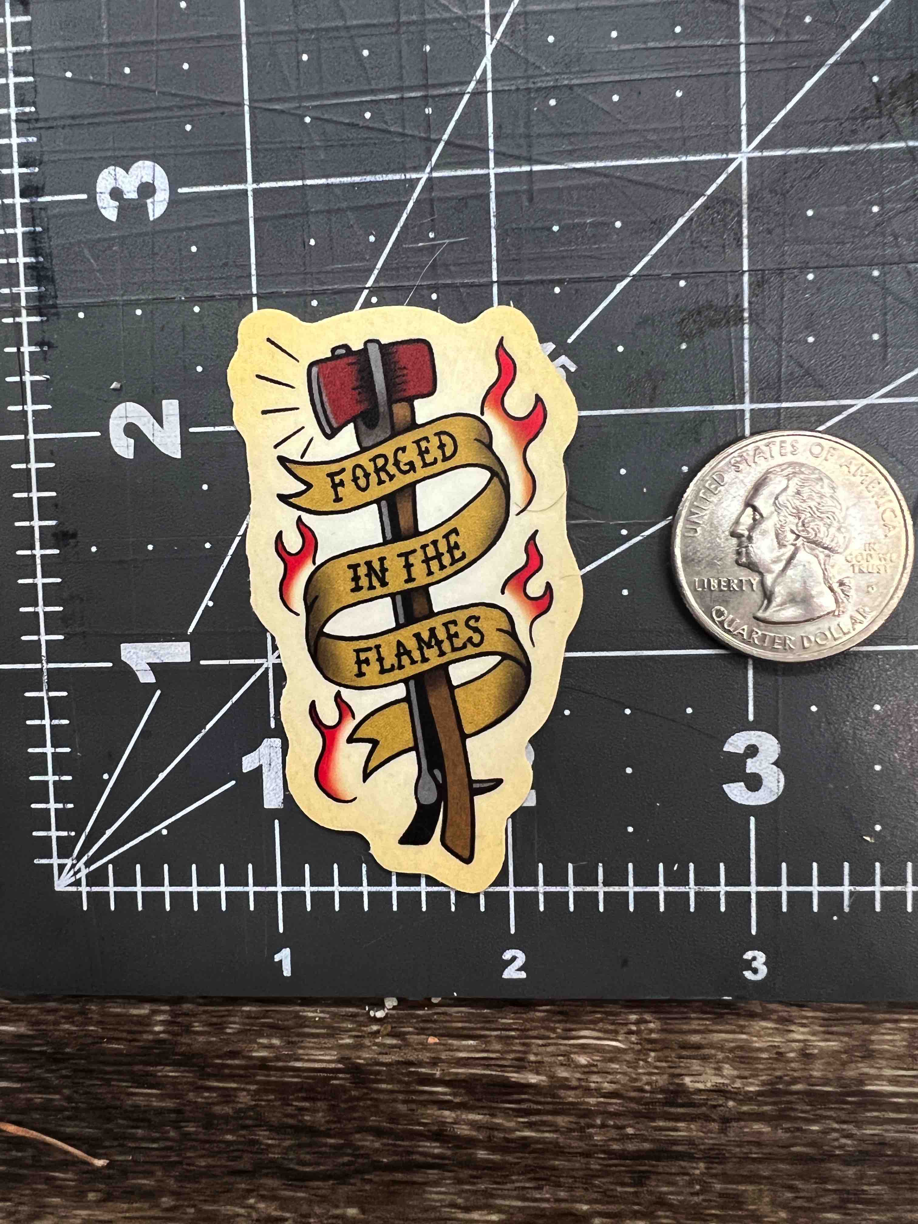 "Forged In Flame" Sticker