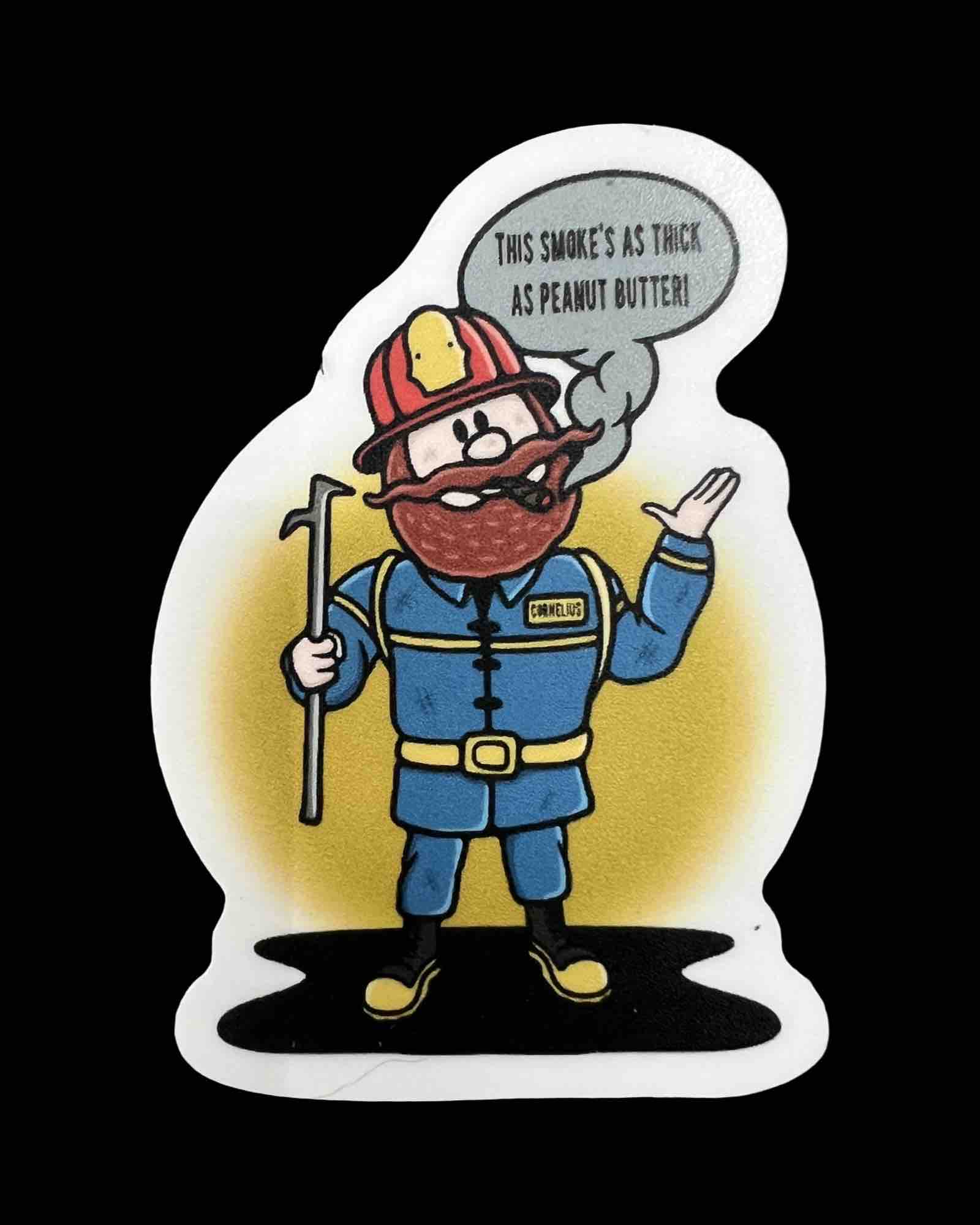 Firefighter Yukon Cornelius Sticker