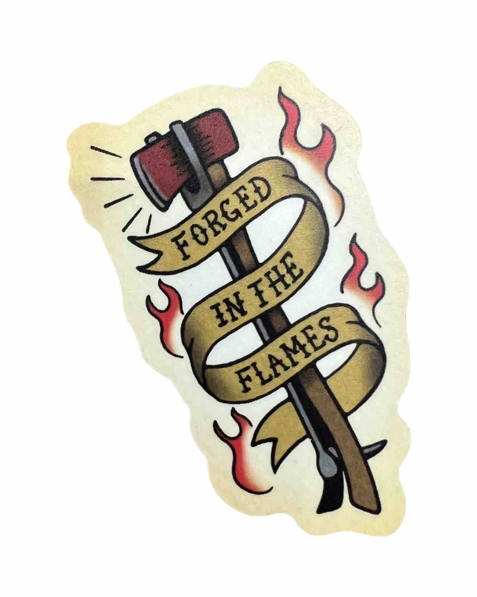 "Forged In Flame" Sticker